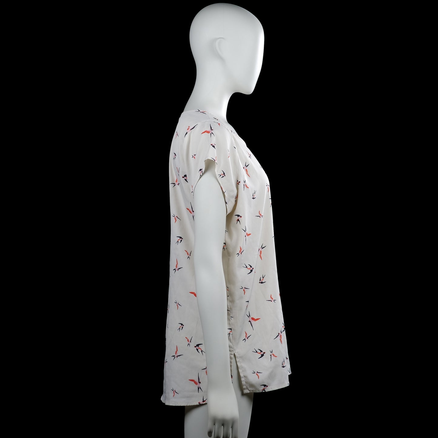 Blouse - White & Red - Size L