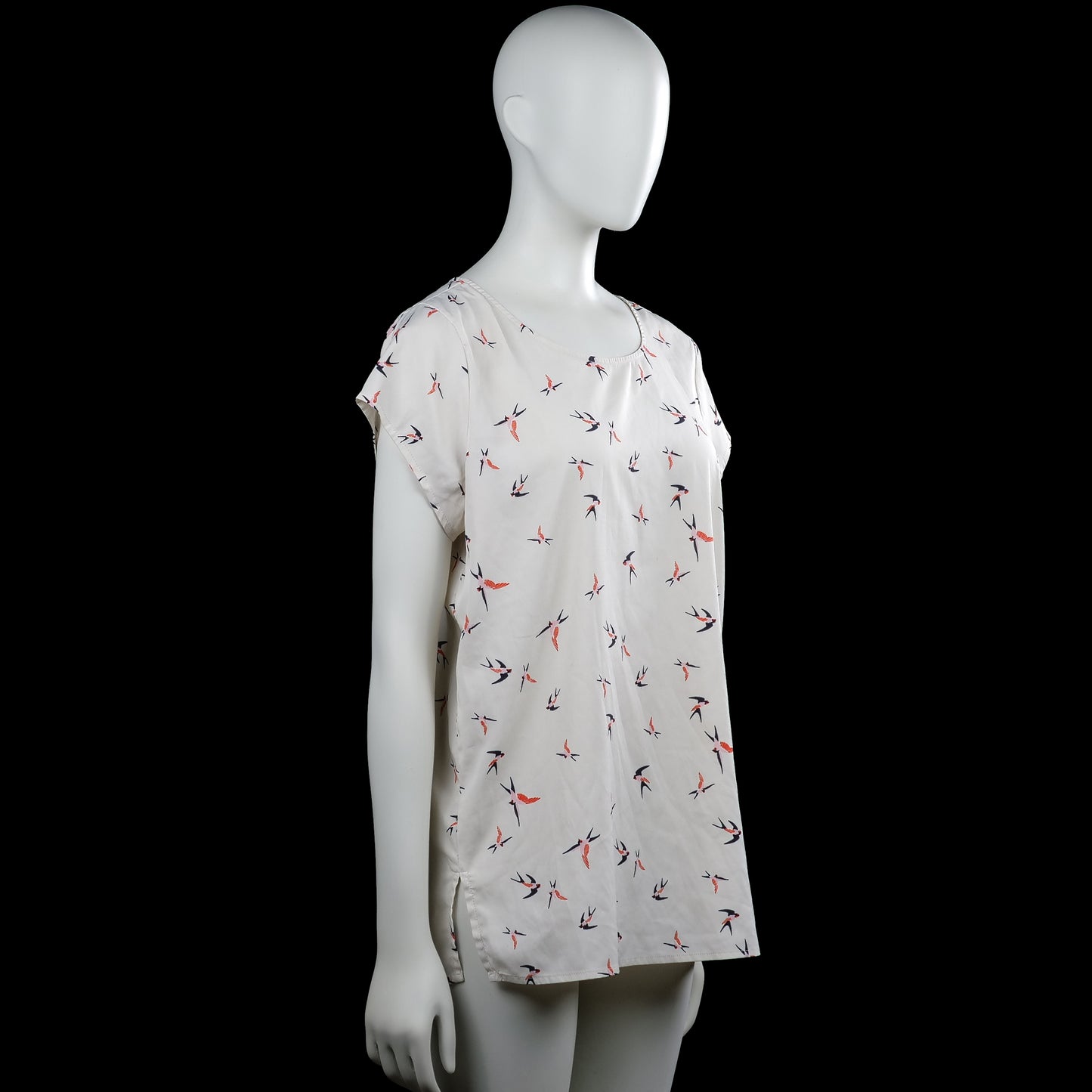 Blouse - White & Red - Size L