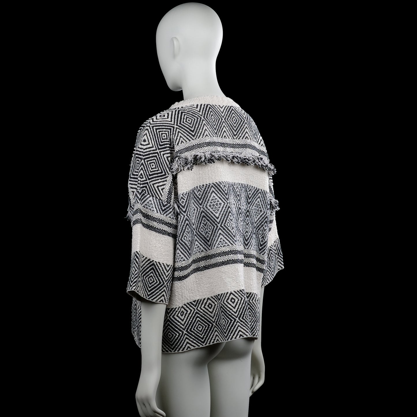 Sweater - Ivory & Black - Size L