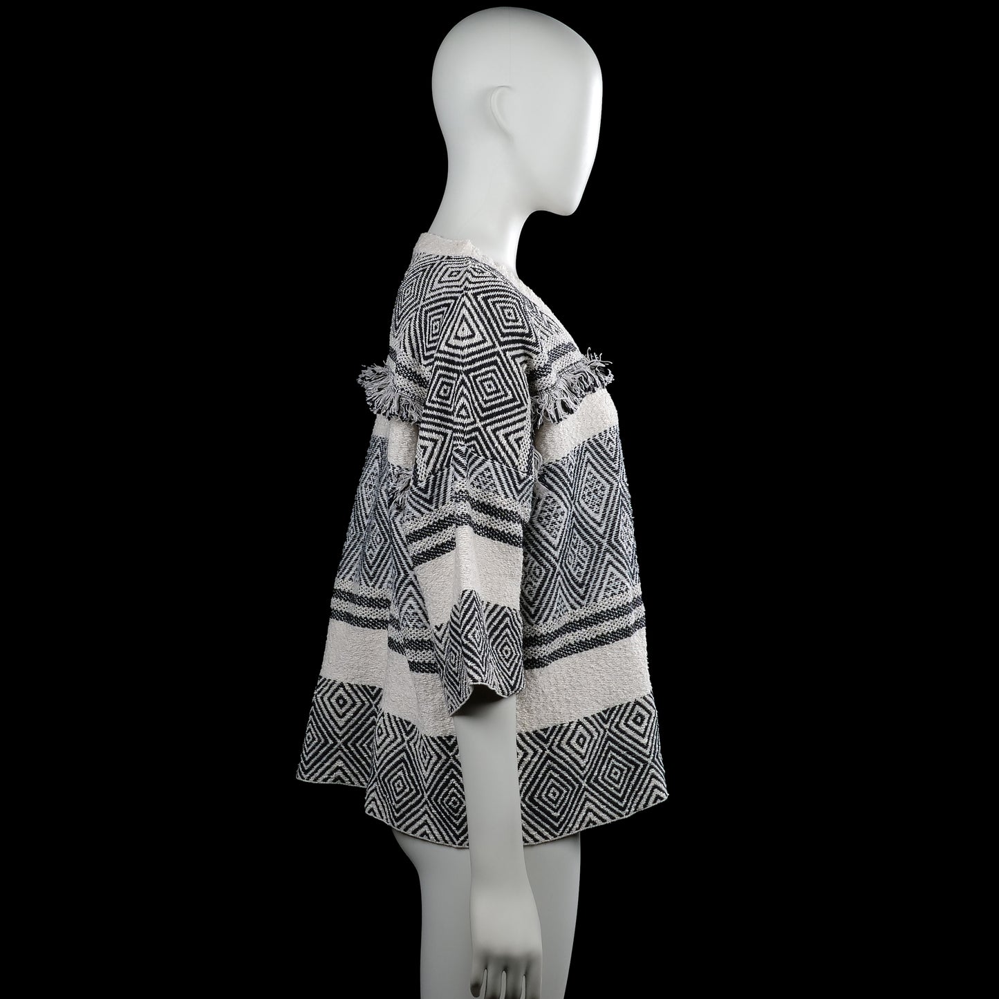 Sweater - Ivory & Black - Size L