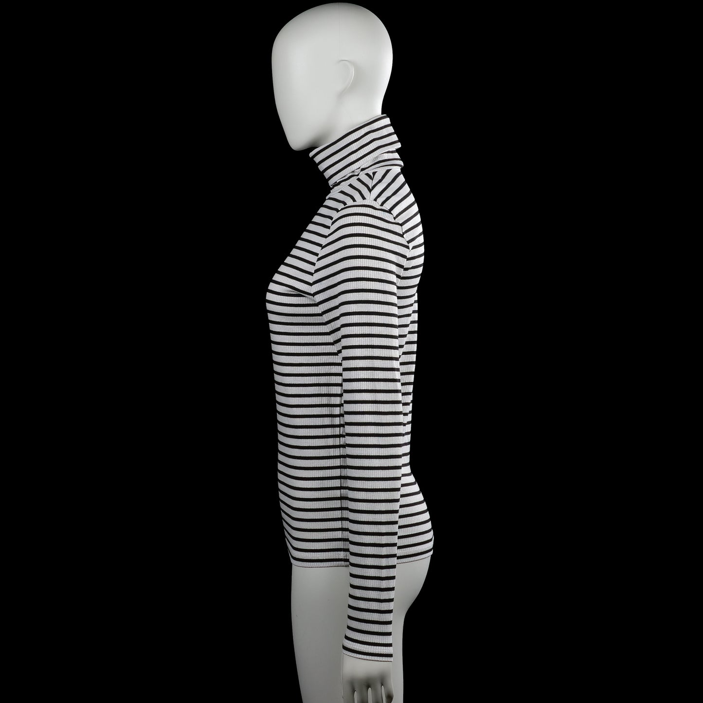 Turtleneck - White & Black - Size M