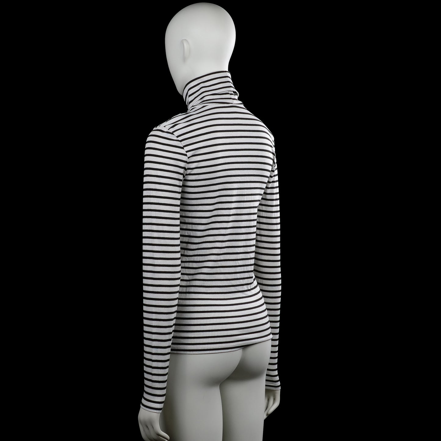 Turtleneck - White & Black - Size M