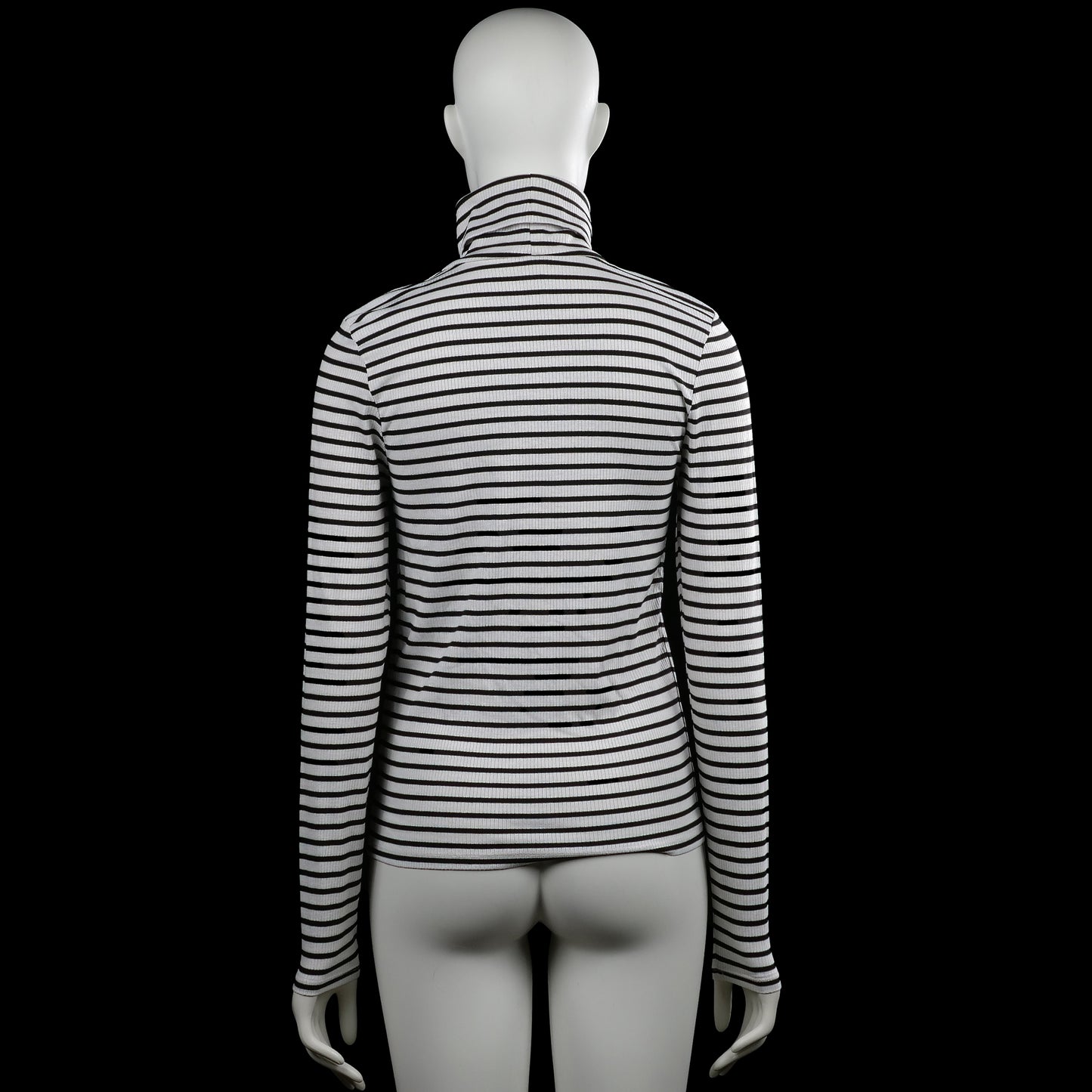 Turtleneck - White & Black - Size M