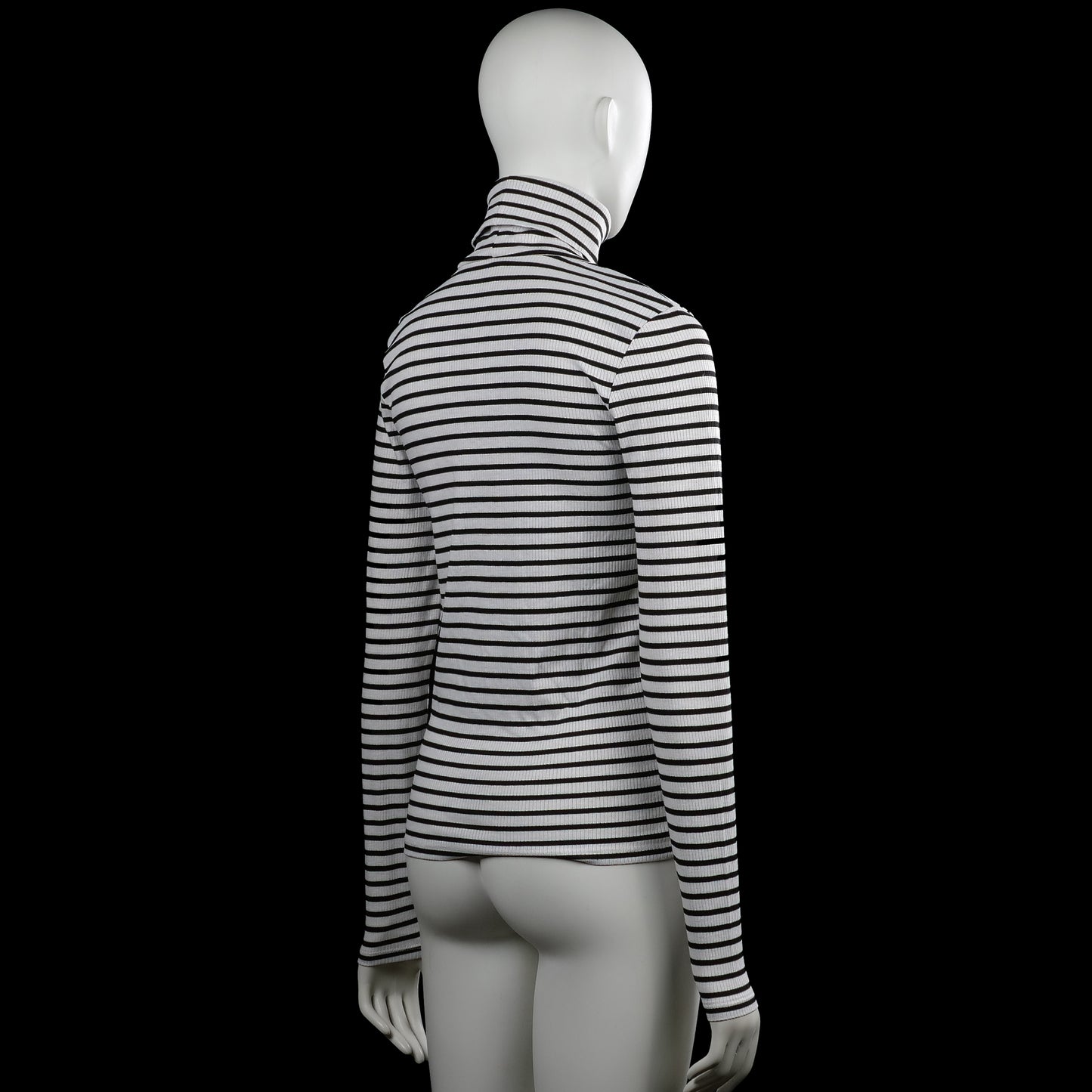 Turtleneck - White & Black - Size M