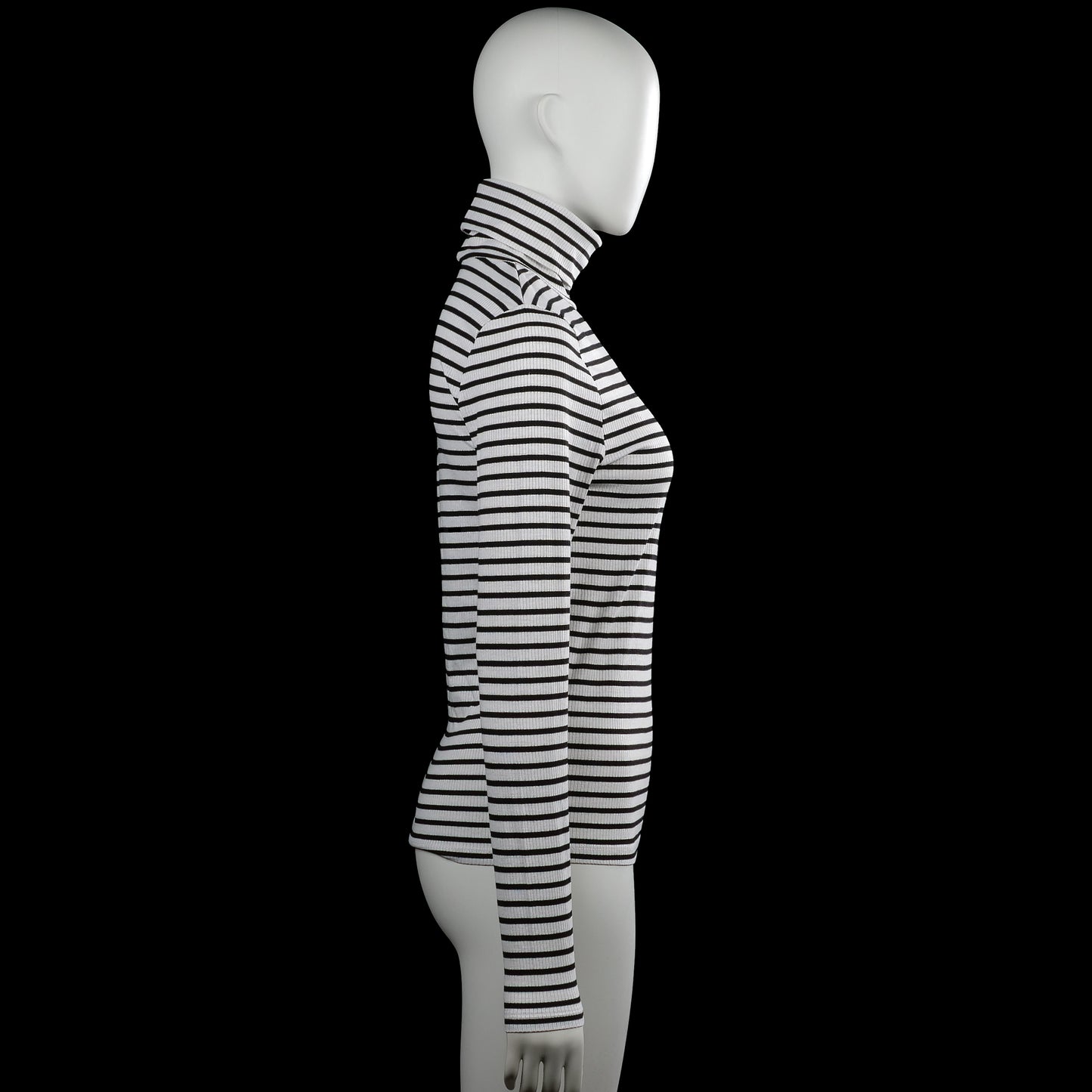Turtleneck - White & Black - Size M