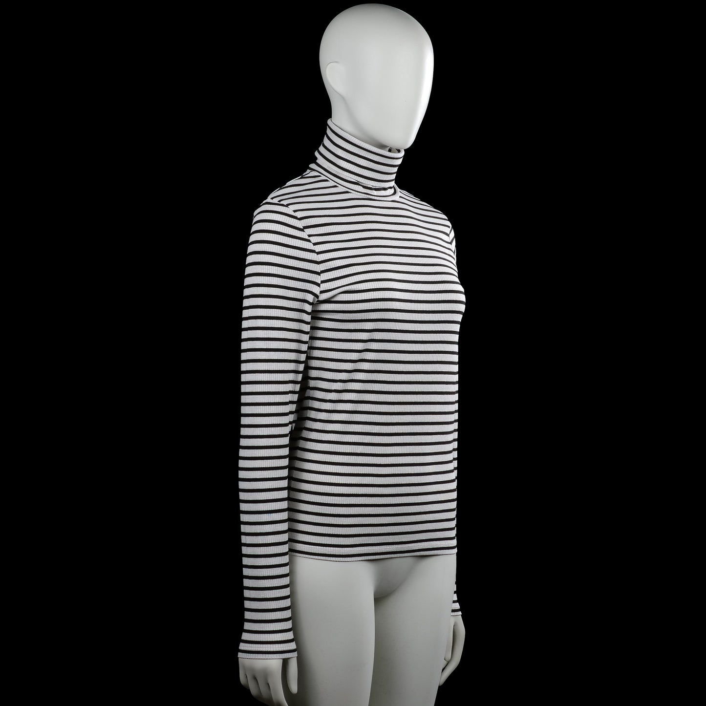 Turtleneck - White & Black - Size M