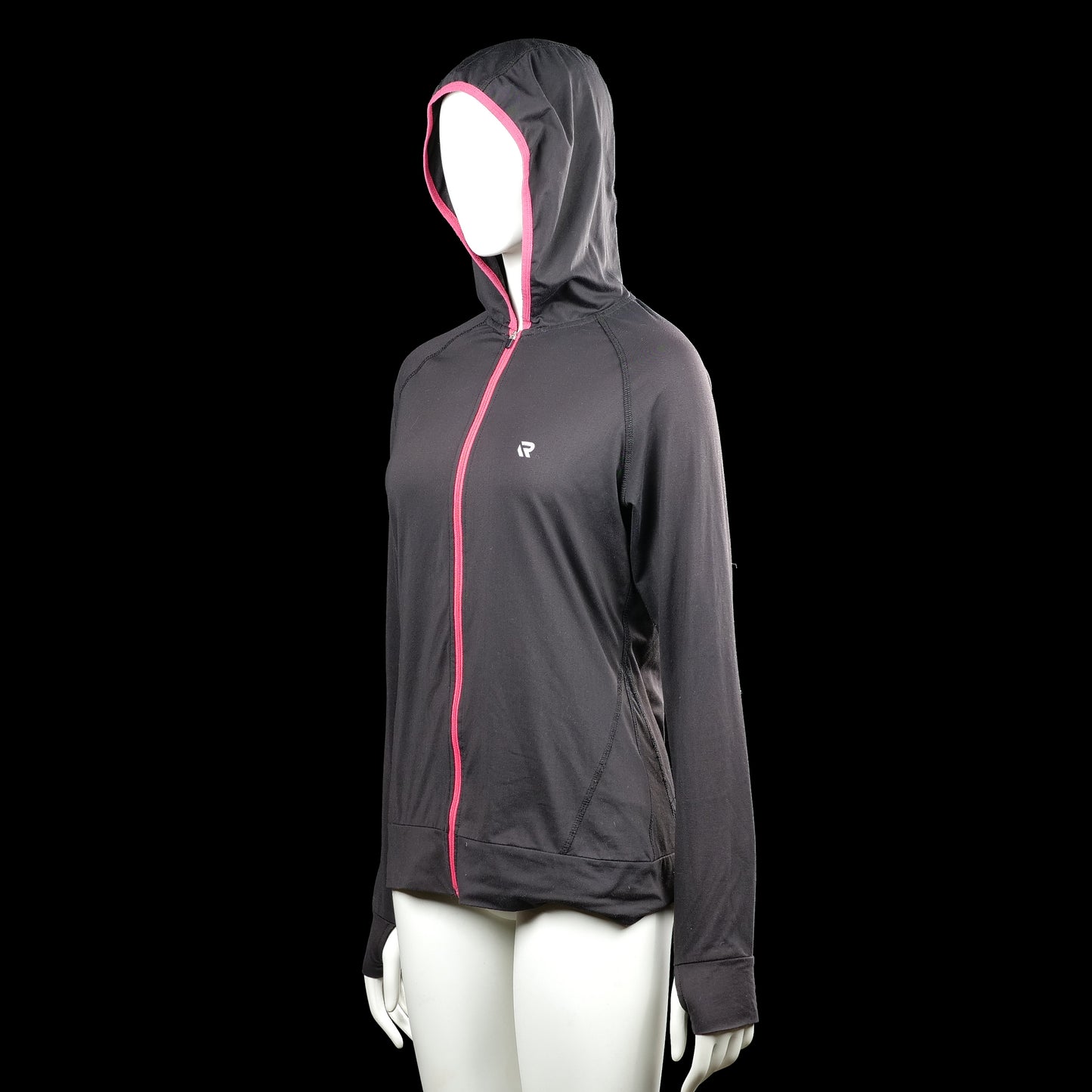Hoodie - Black & Pink - Size M