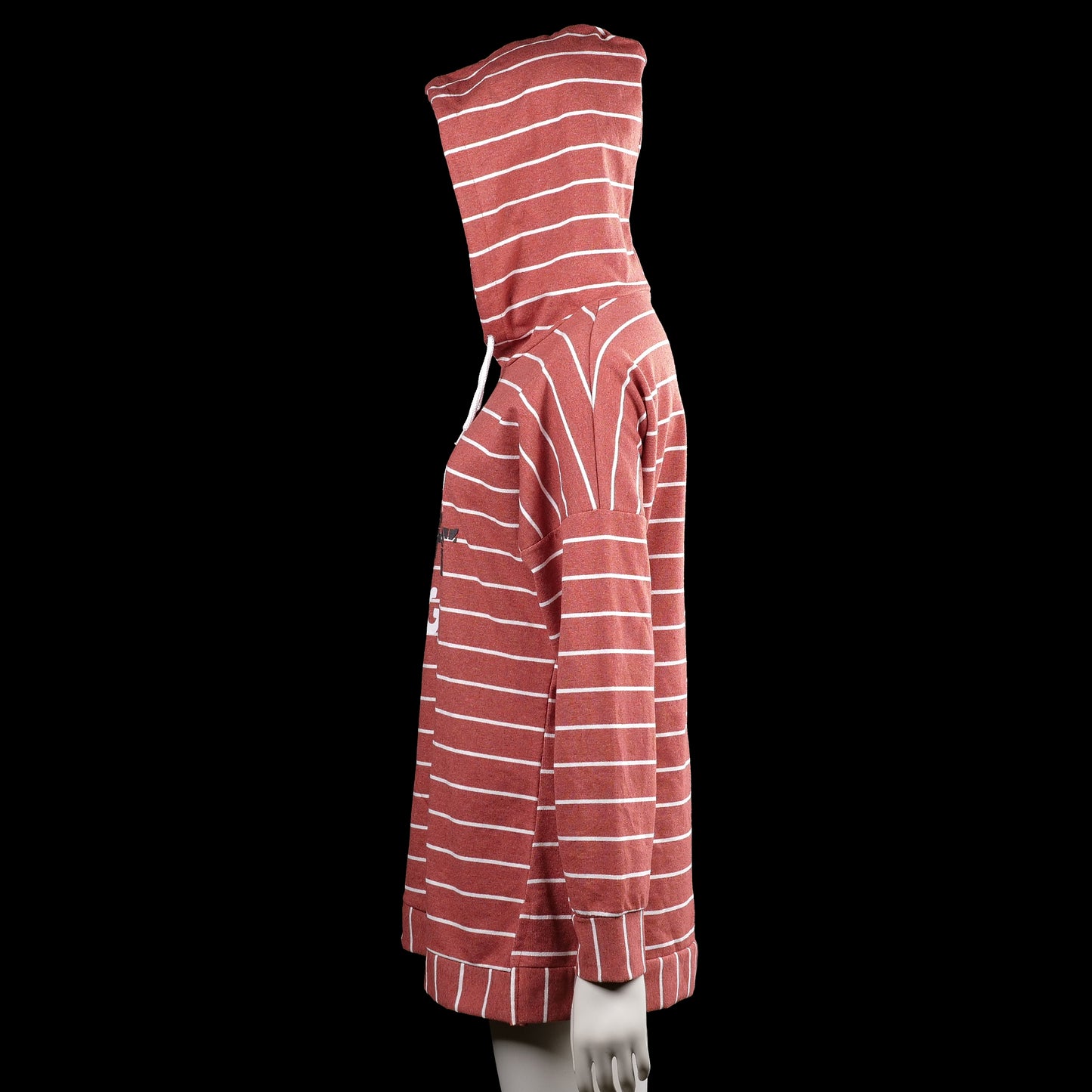 Hoodie - Brick Red & White - Size M