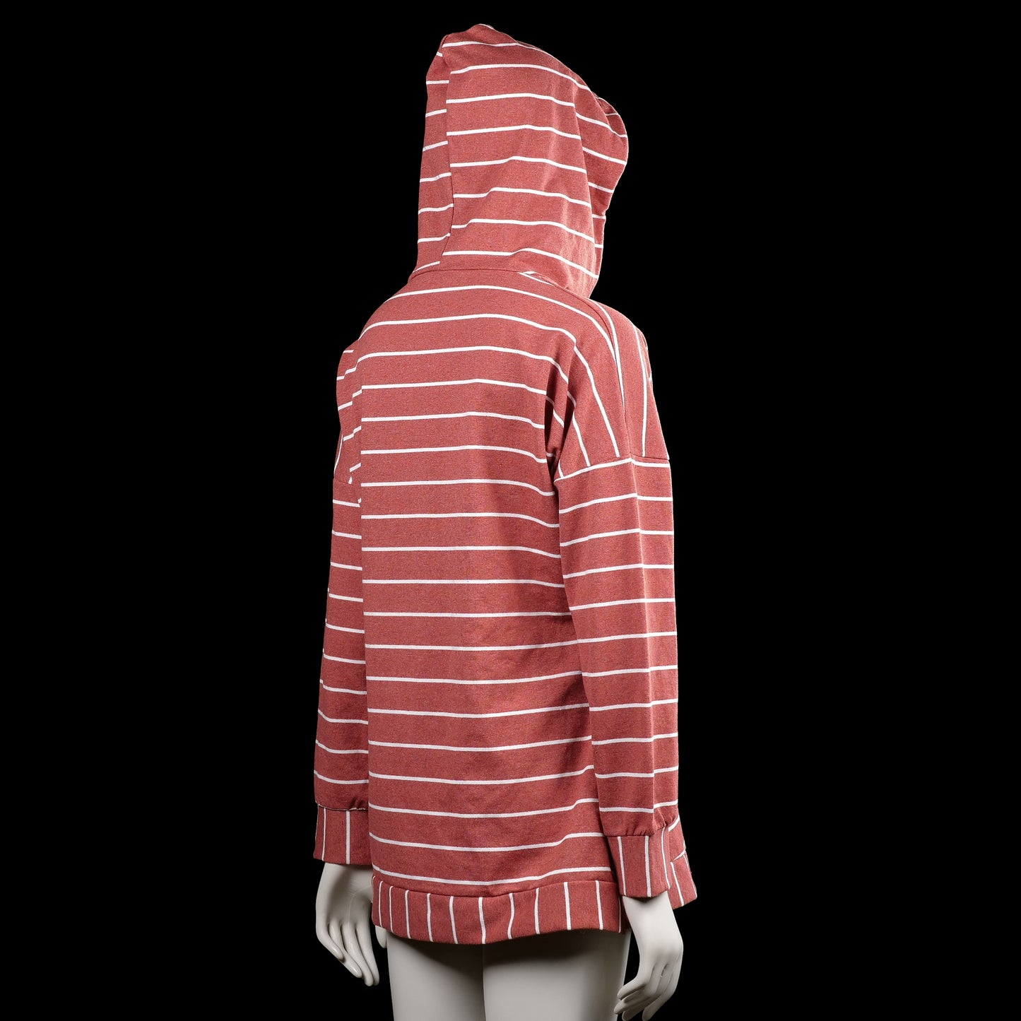 Hoodie - Brick Red & White - Size M