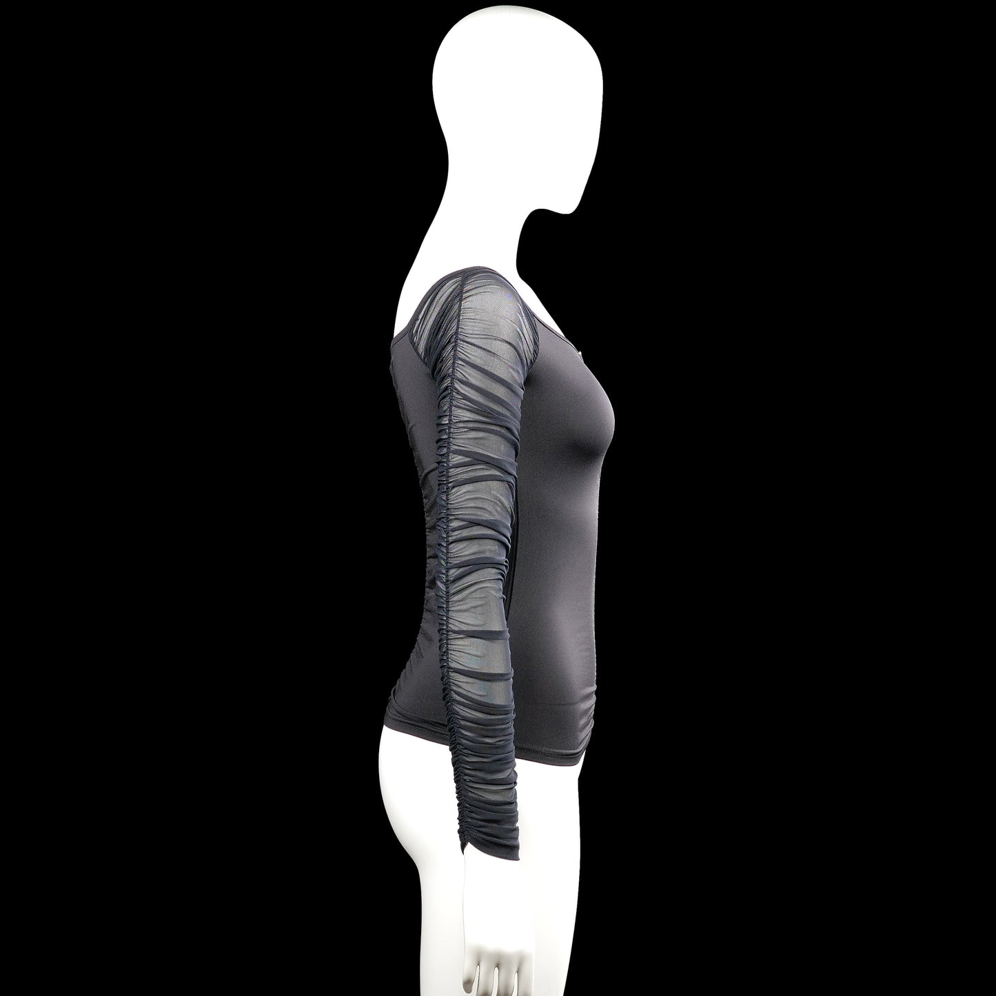 Long-sleeve top - Black & Gray - Size S