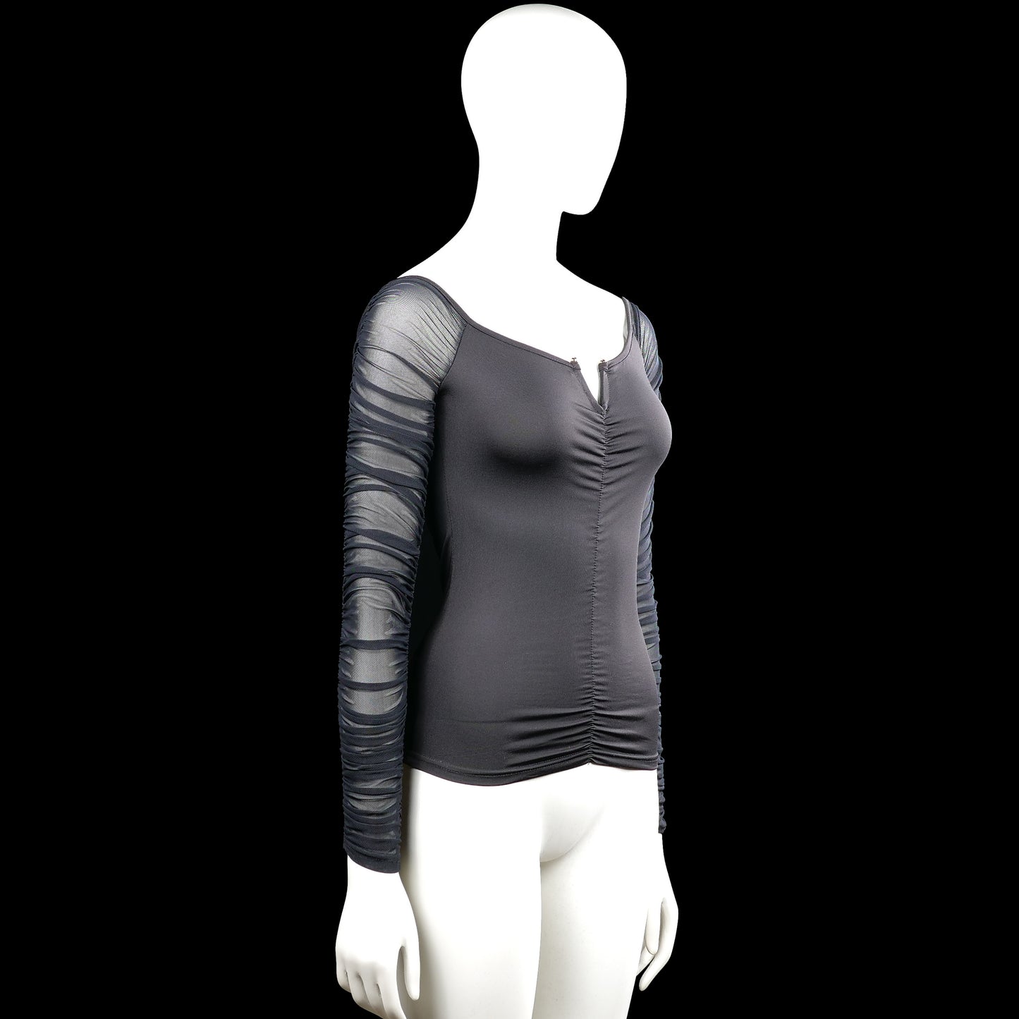 Long-sleeve top - Black & Gray - Size S