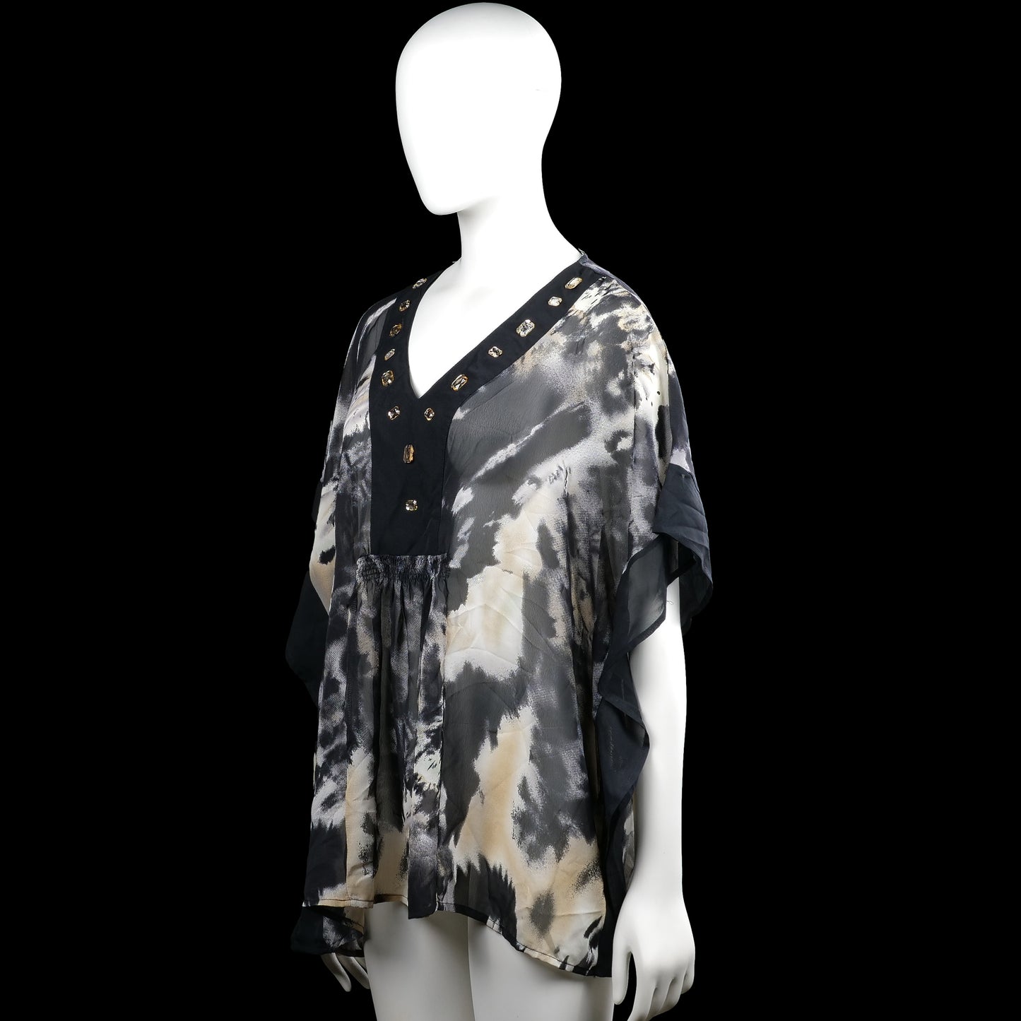 Tunic - Black & Ivory - Size 44