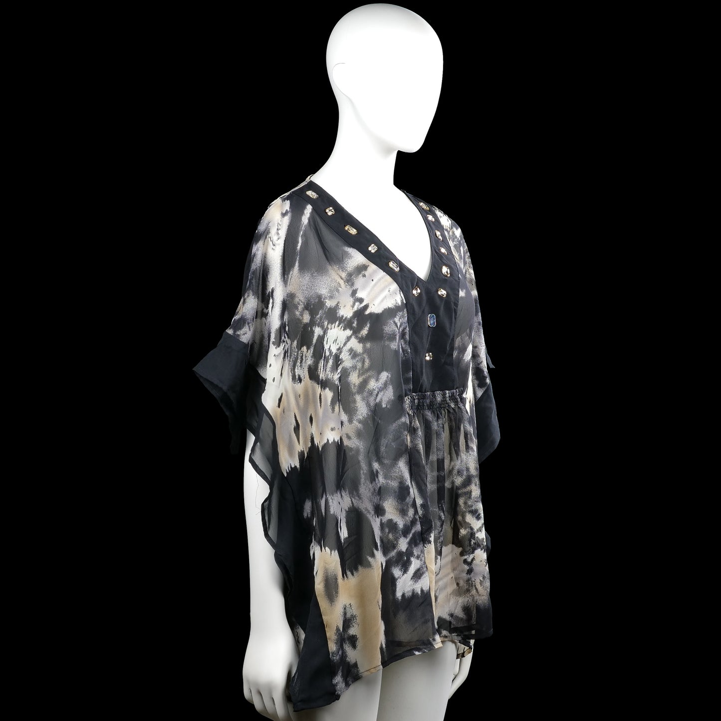 Tunic - Black & Ivory - Size 44