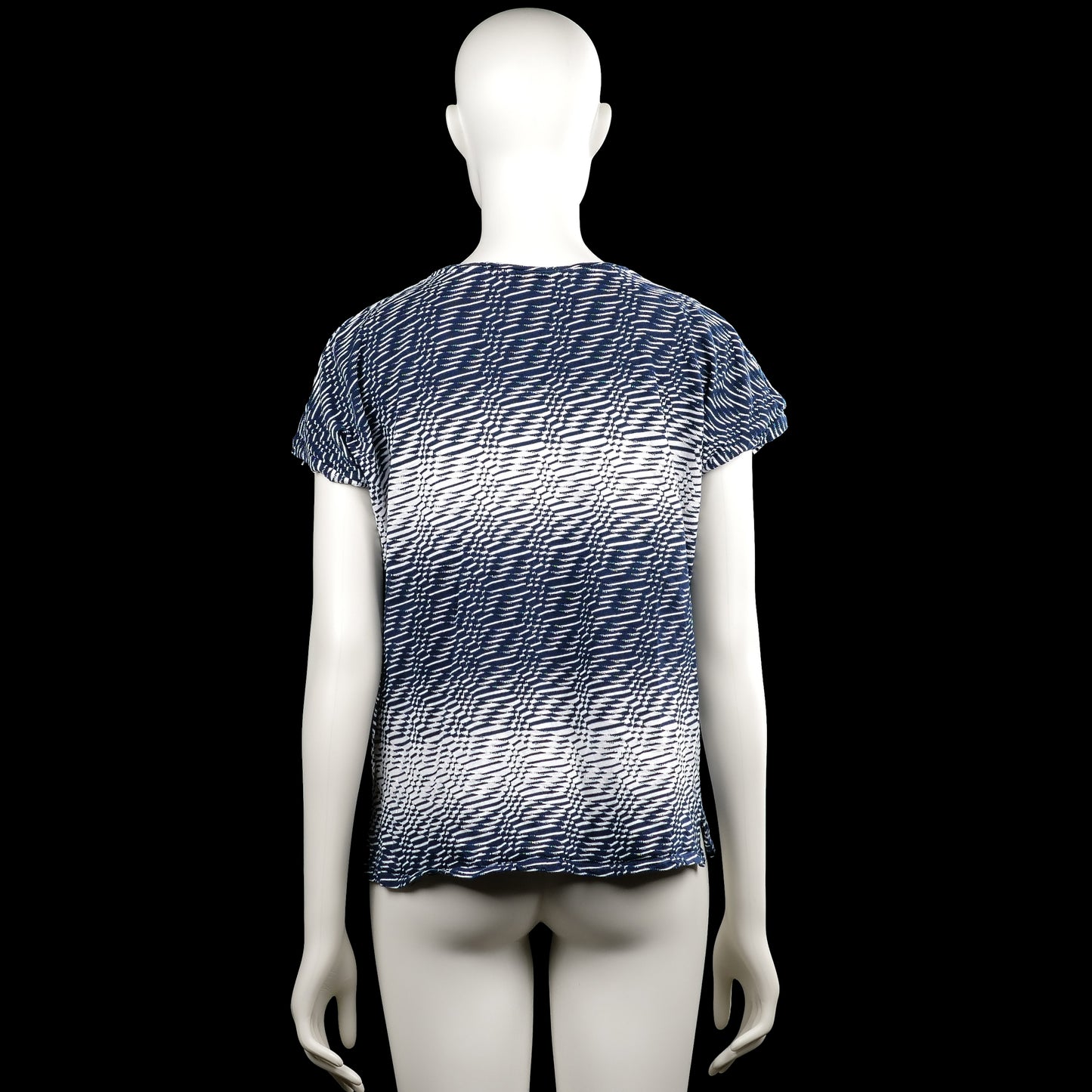 T-shirt - Navy & White - Size L