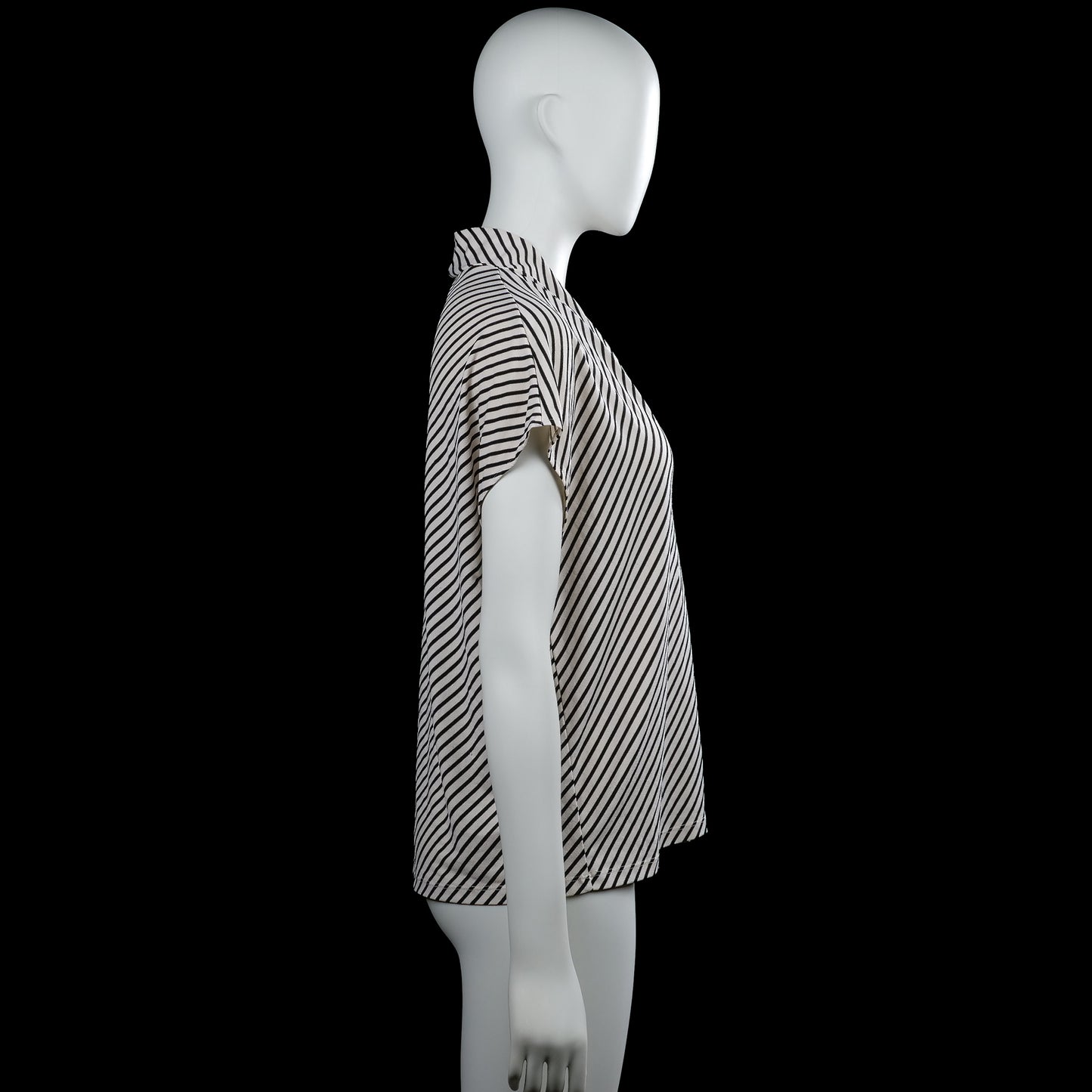 Blouse - White & Black - Size M