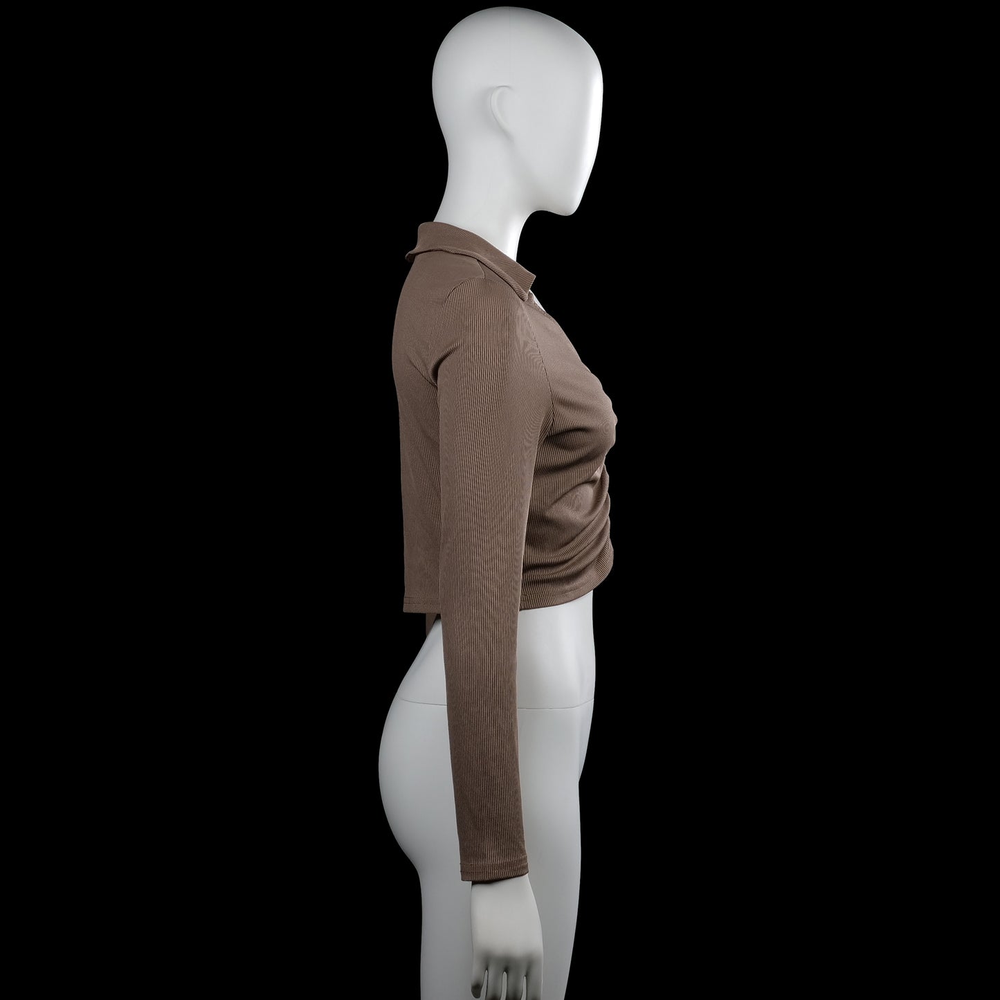 Long-sleeve top - Taupe - Size M