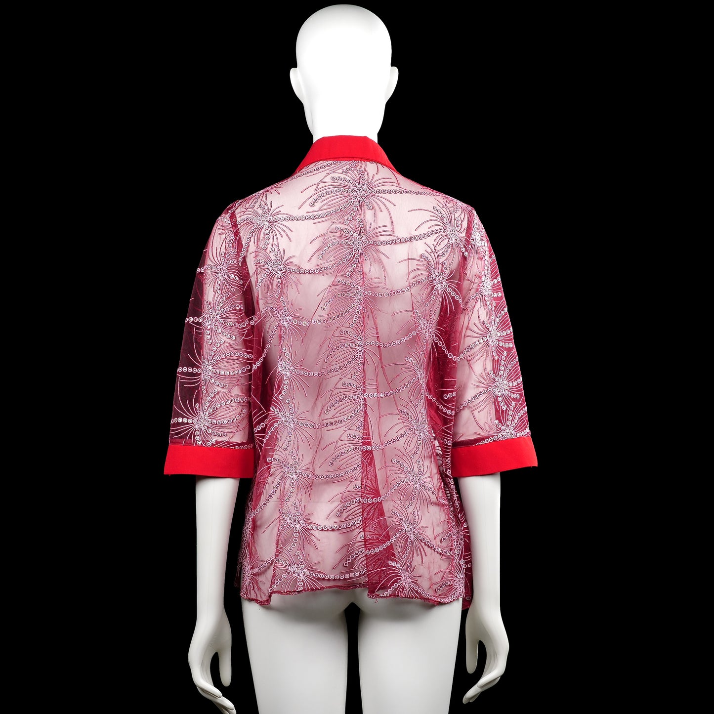 Cardigan - Red & Pink - Size L