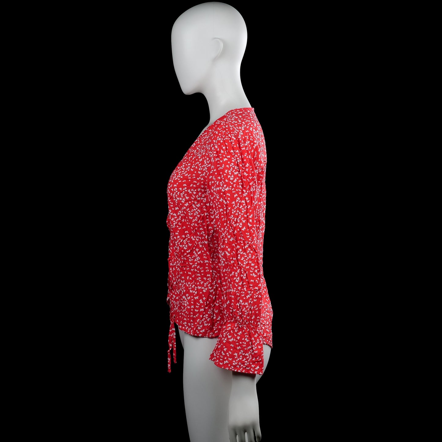 Blouse - Red & White - Size M