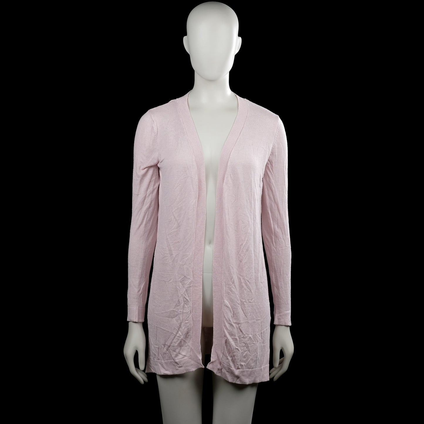 Xoxo friends - Cardigan - Light Pink - Size 158, 164 - Light pink solid long-sleeve open-front cardigan with a V-neckline and ribbed trim along the opening. Straight hem with plain cuffs.