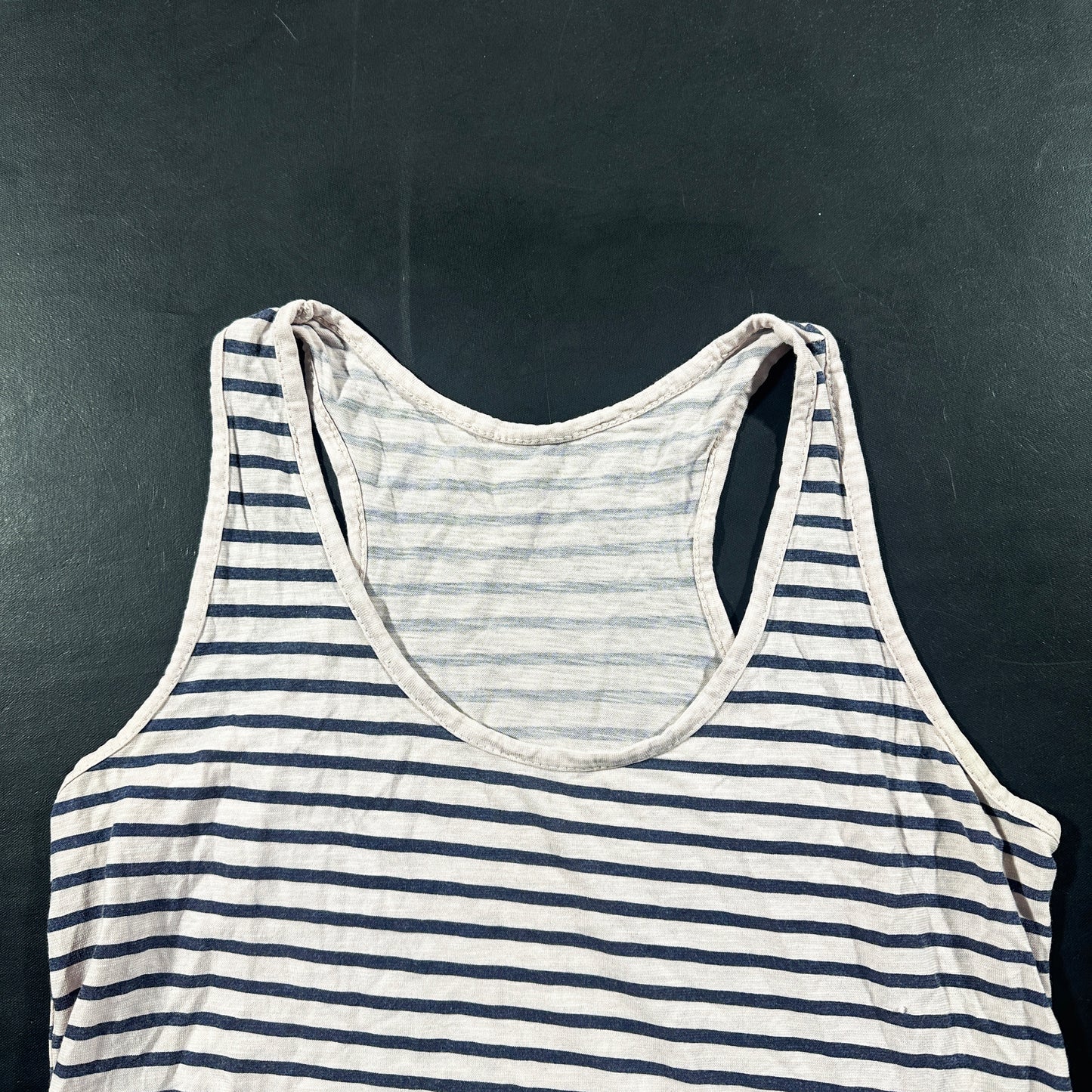Tank top - White & Navy - Size M