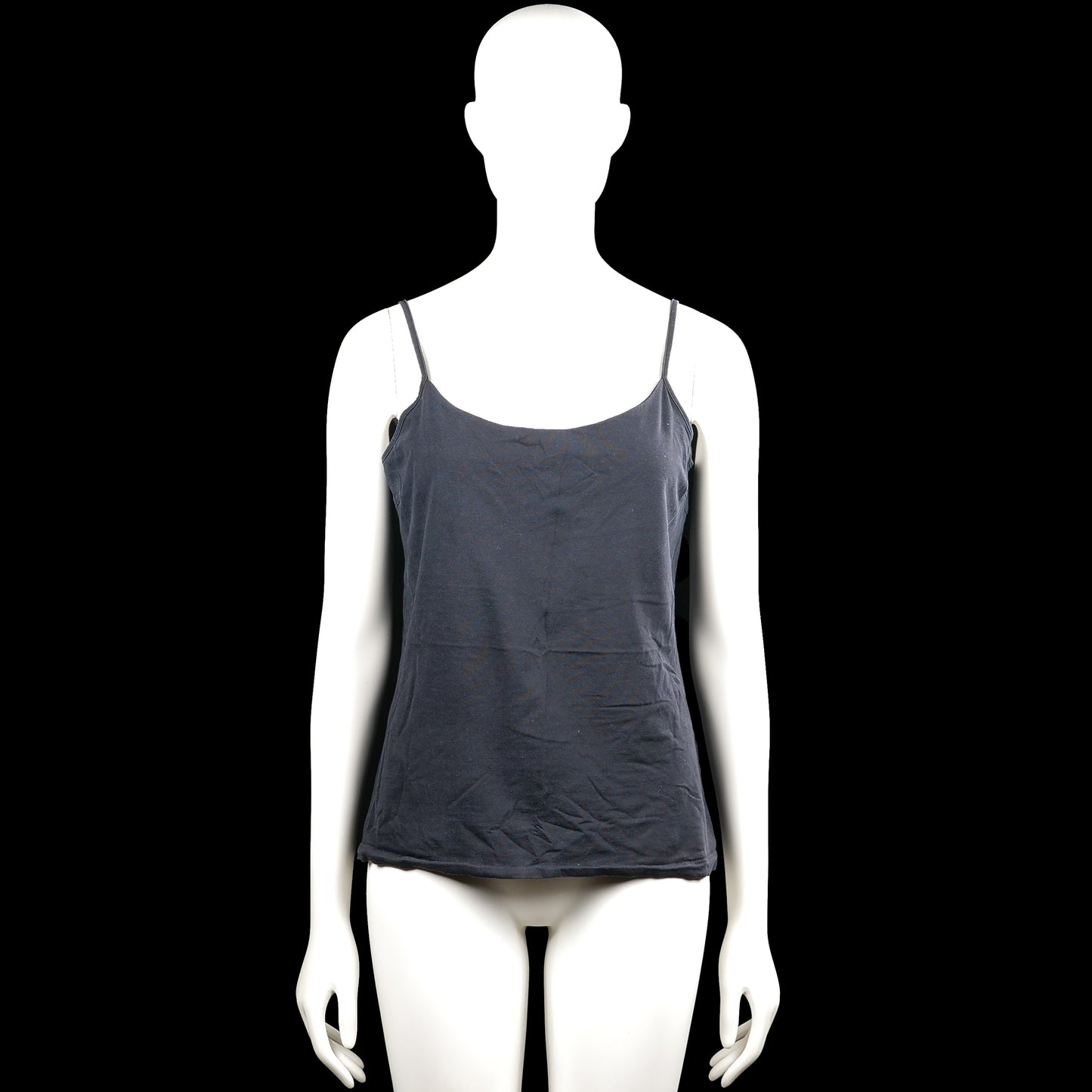 Basic You - Tank top - Charcoal - Size L - Charcoal solid camisole with thin shoulder straps and a scoop neckline. Straight hem with no visible closures.