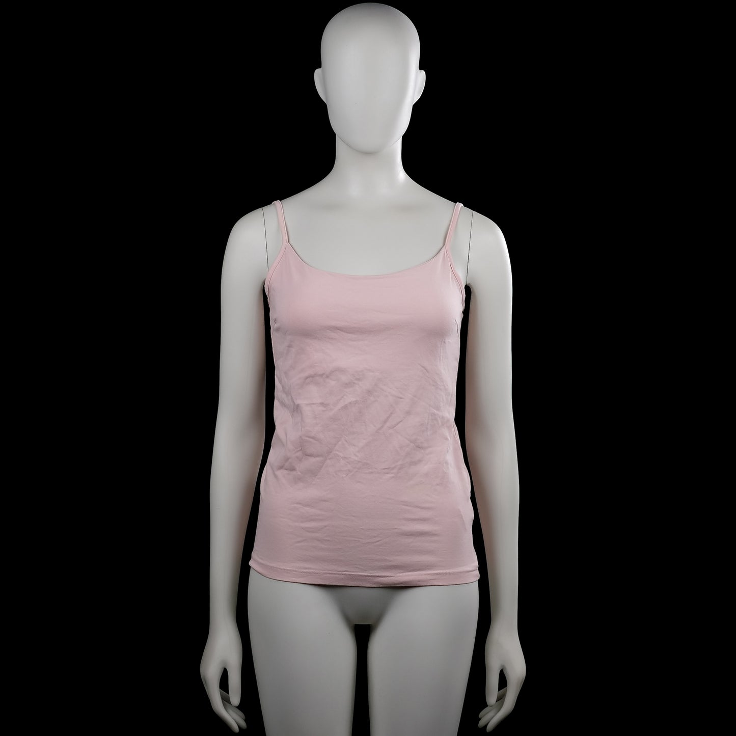 Basic You - Tank top - Light Pink - Size M - Light pink solid camisole top with thin shoulder straps and a scoop neckline. Straight hem with no visible closures or pockets.