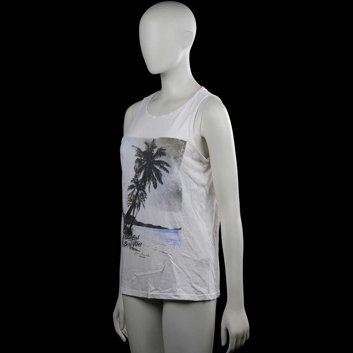 Tank top - White & Black - Size S