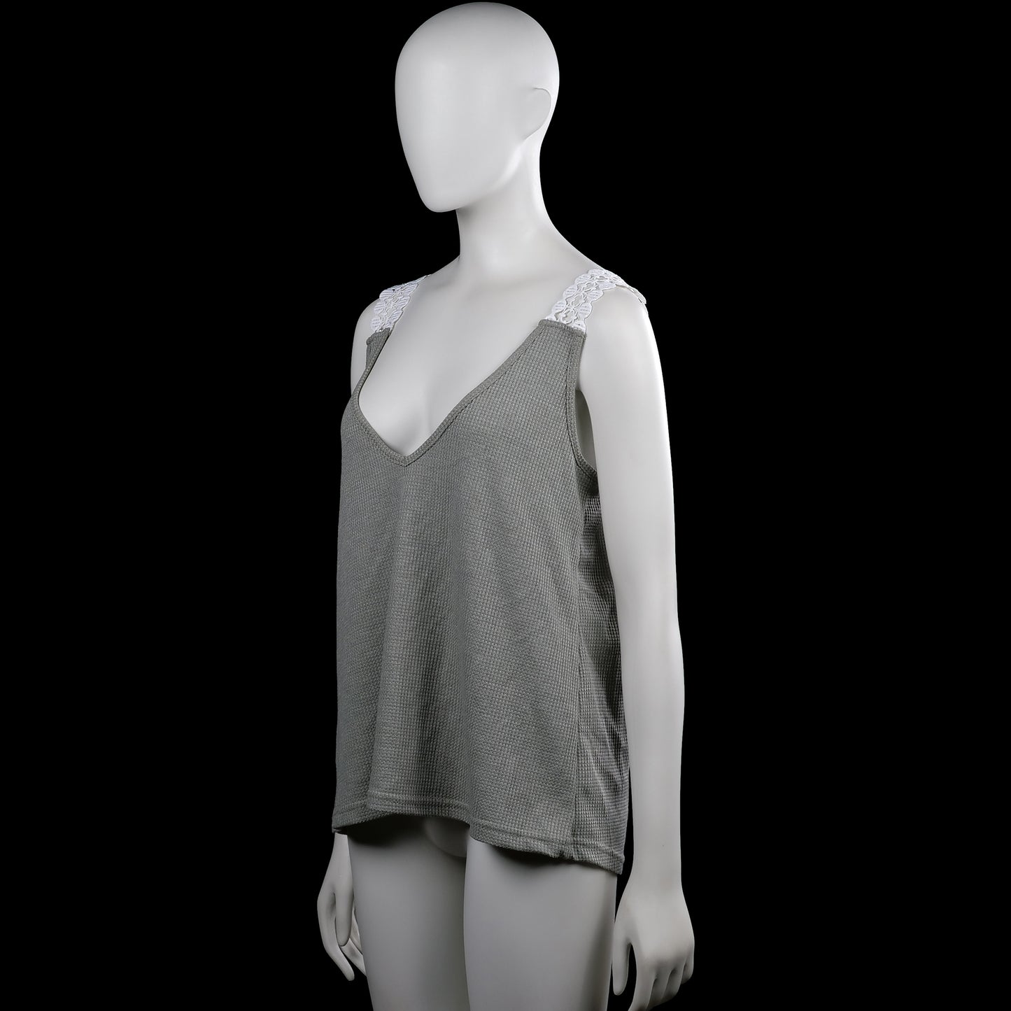 Tank top - Gray & White - Size L