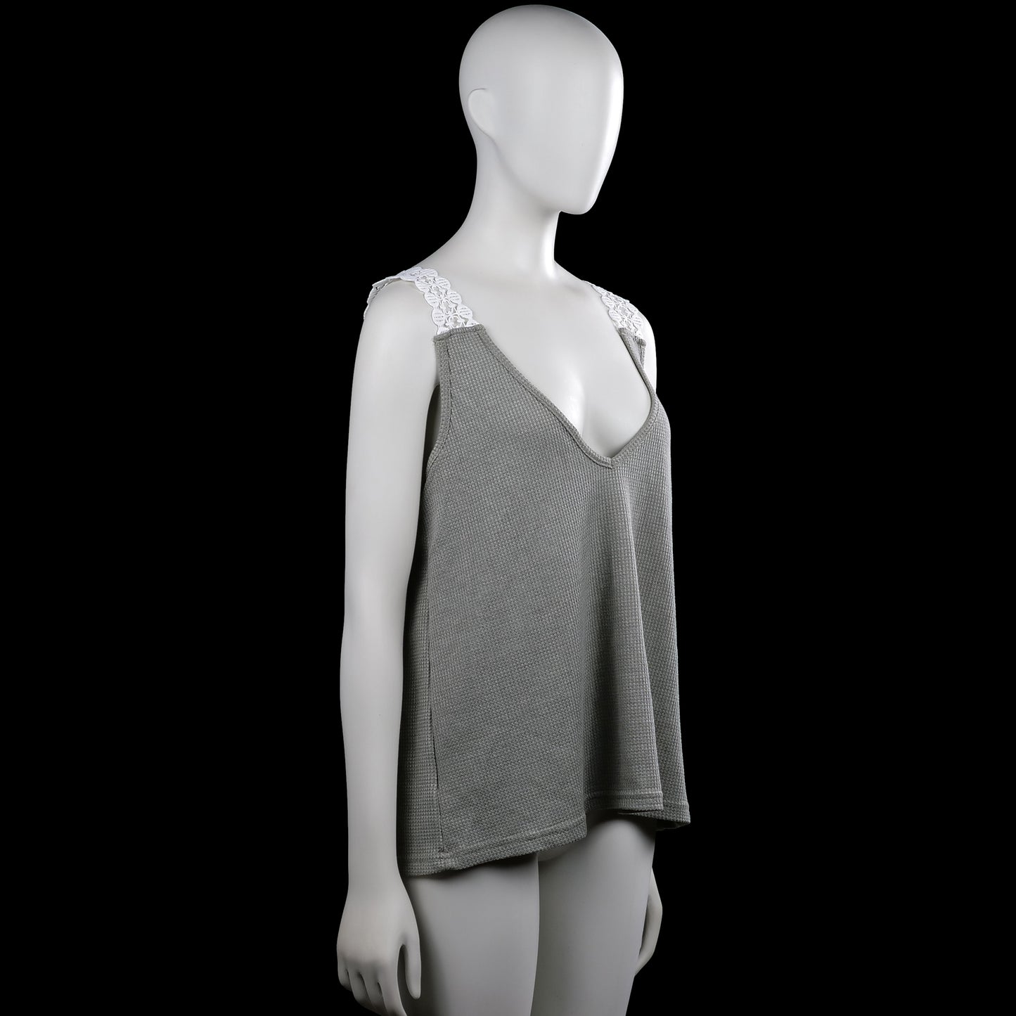 Tank top - Gray & White - Size L