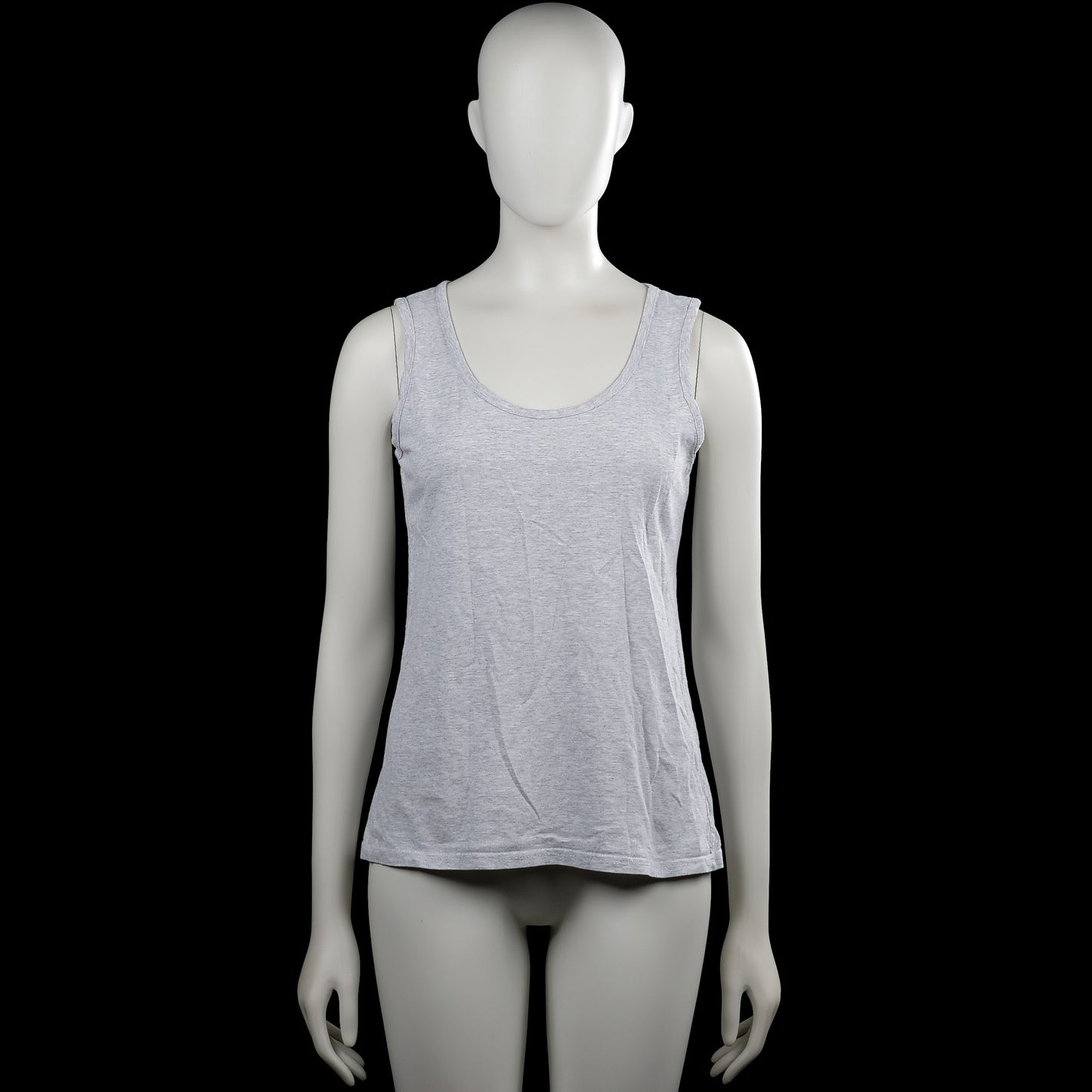 Fruit Of The Loom - Tank top - Light Gray - Size M - Light gray solid sleeveless tank top with a scoop neckline. Straight hem with plain armhole and neckline trim.