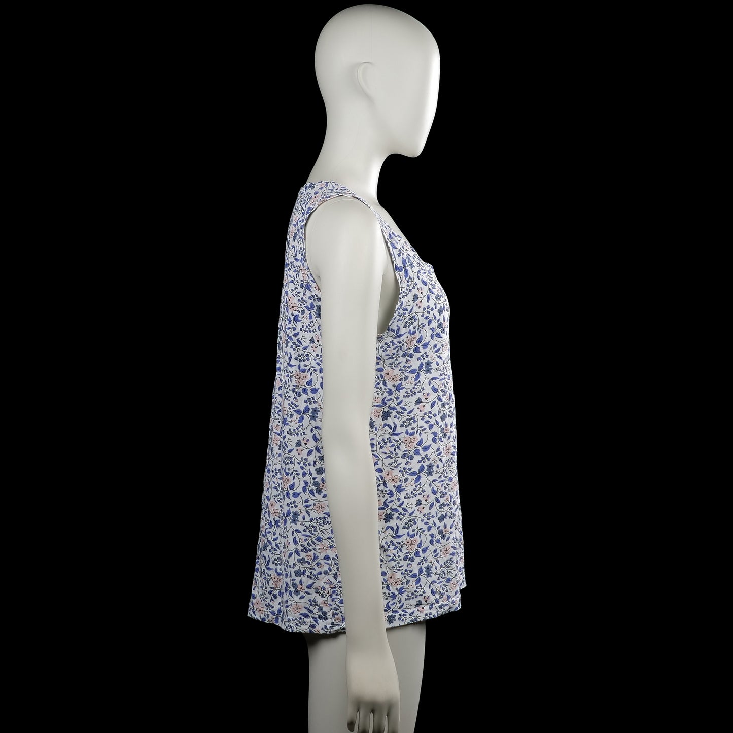 Tank top - White & Royal Blue - Size M