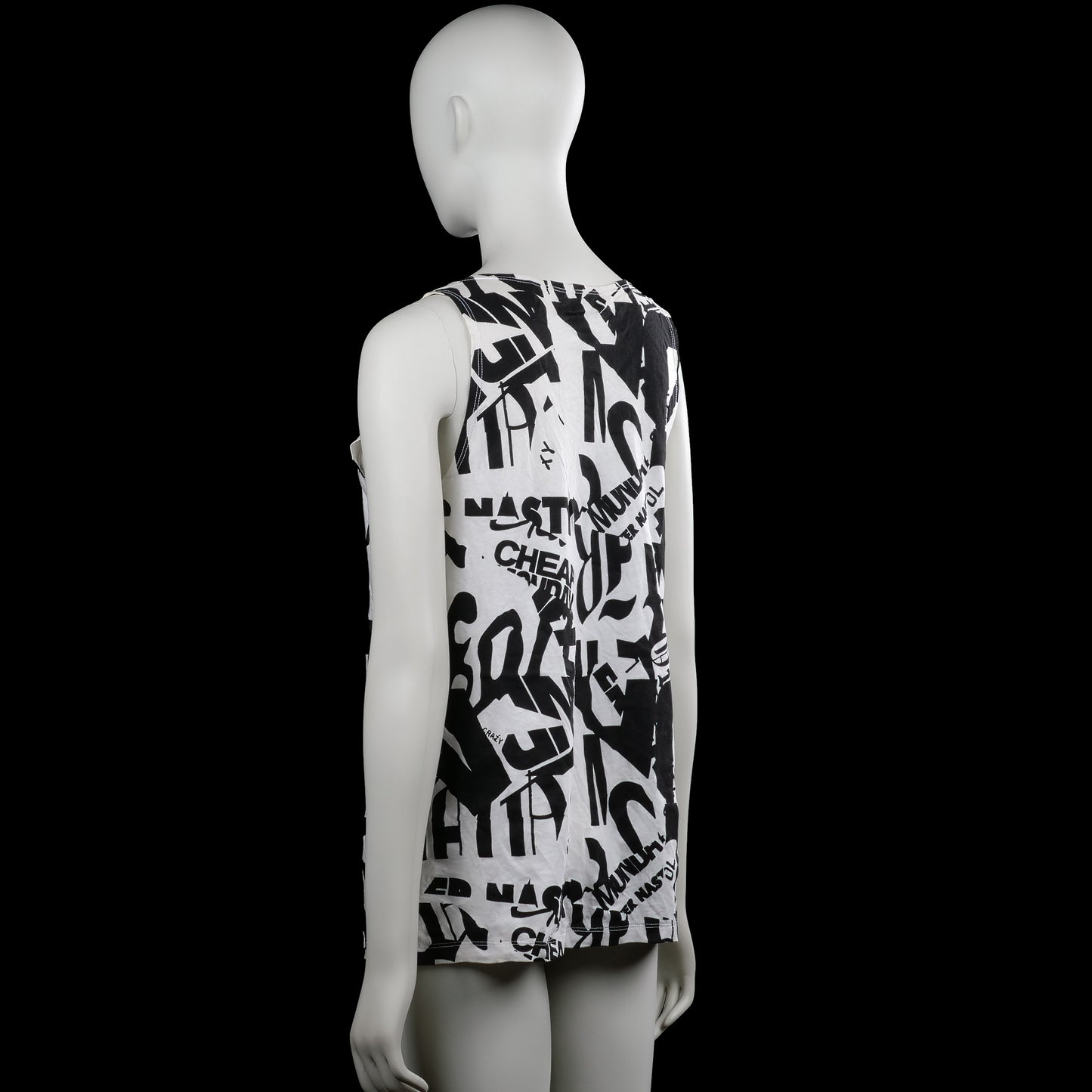 Tank top - White & Black - Size M