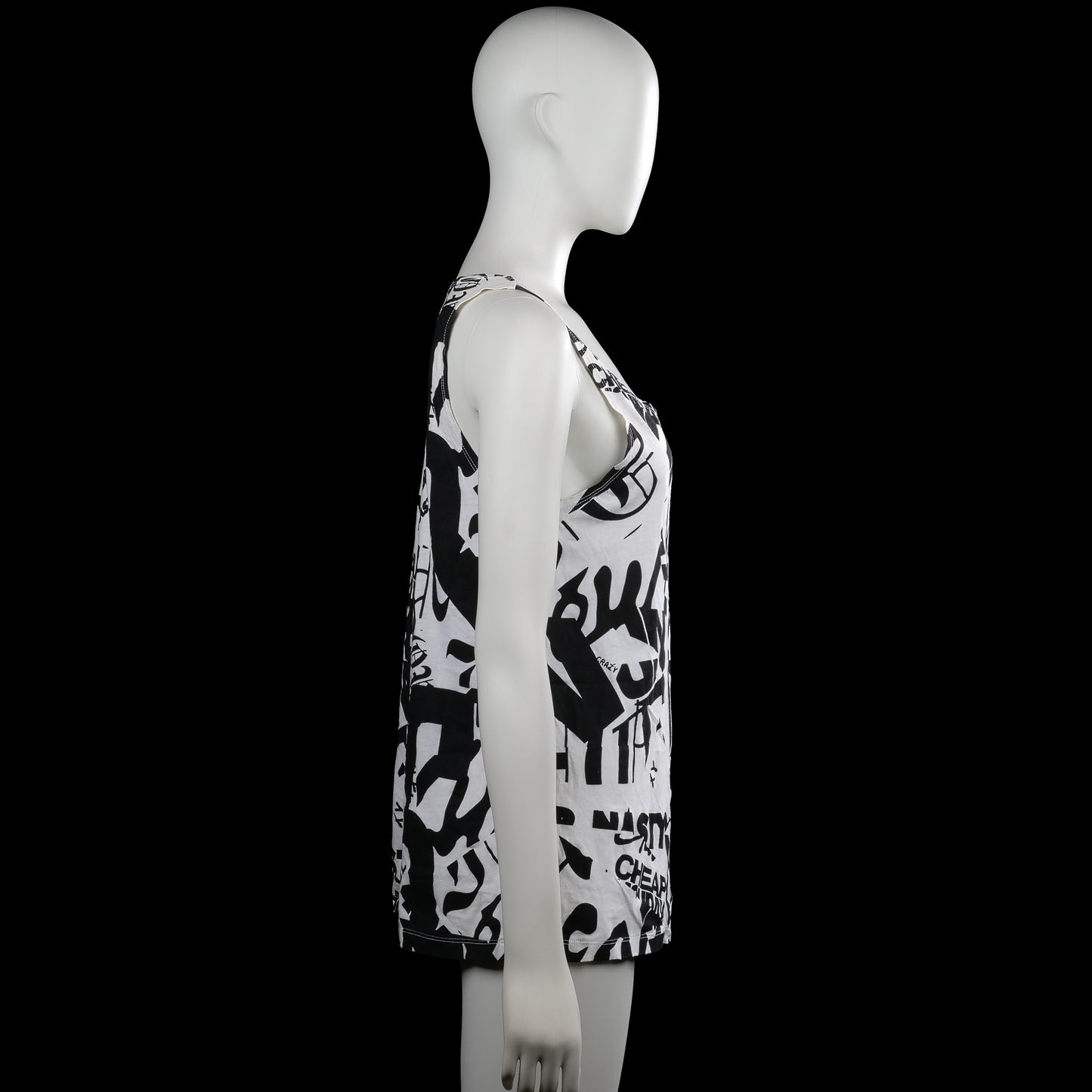 Tank top - White & Black - Size M