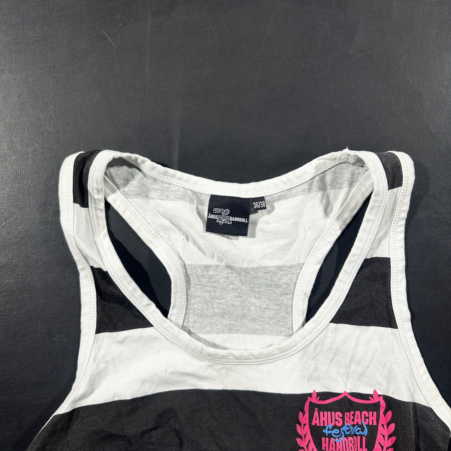 Tank top - White & Black - Size 36, 38