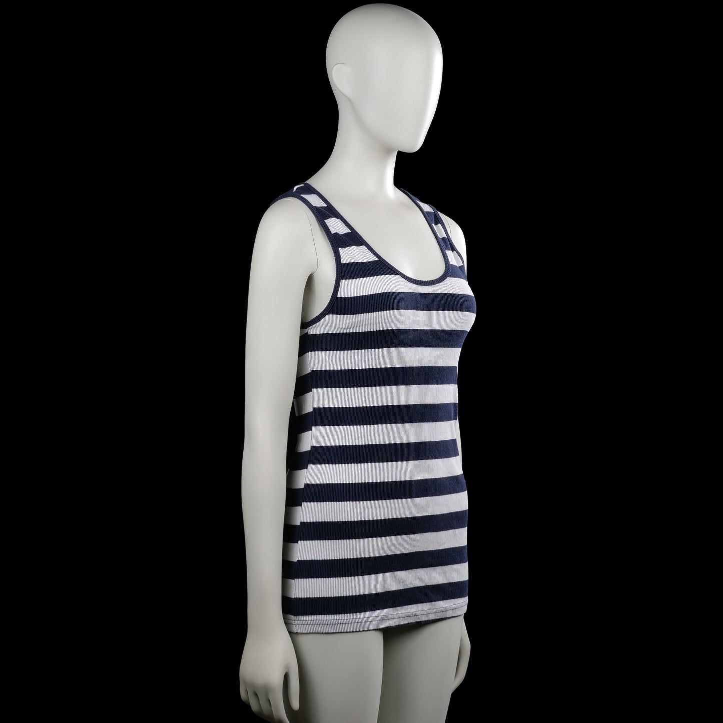 Tank top - White & Navy - Size M