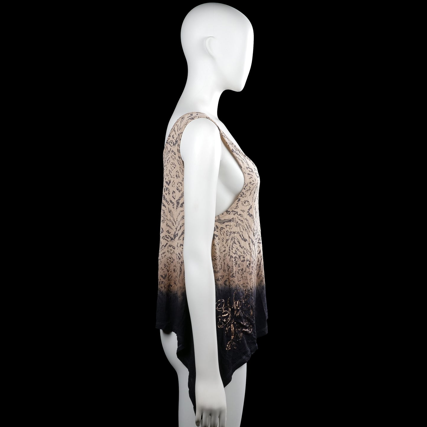 Tank top - Beige & Black - Size M