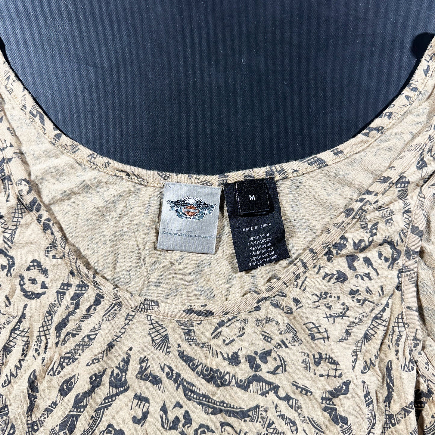 Tank top - Beige & Black - Size M