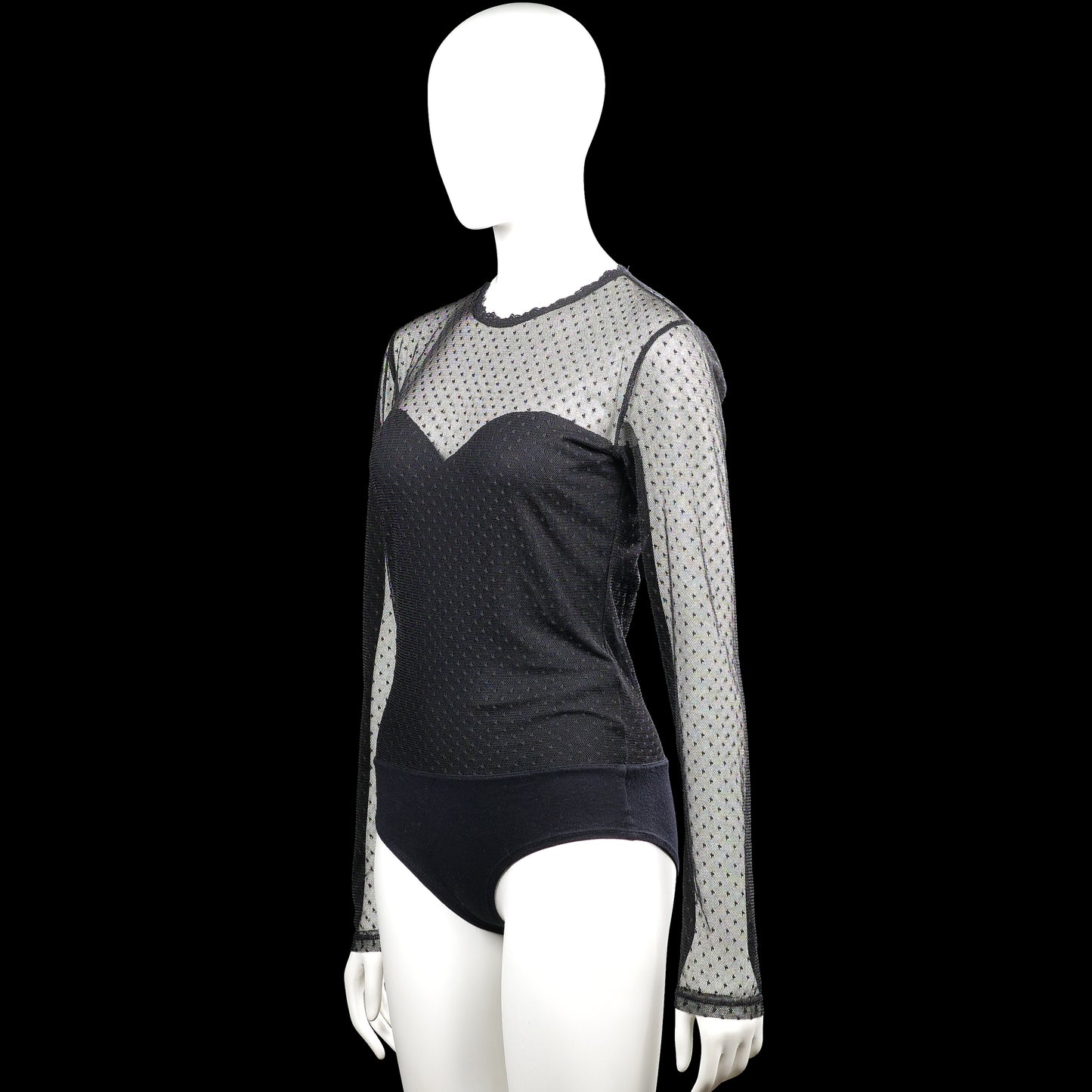 Bodysuit - Black & Light Gray - Size M