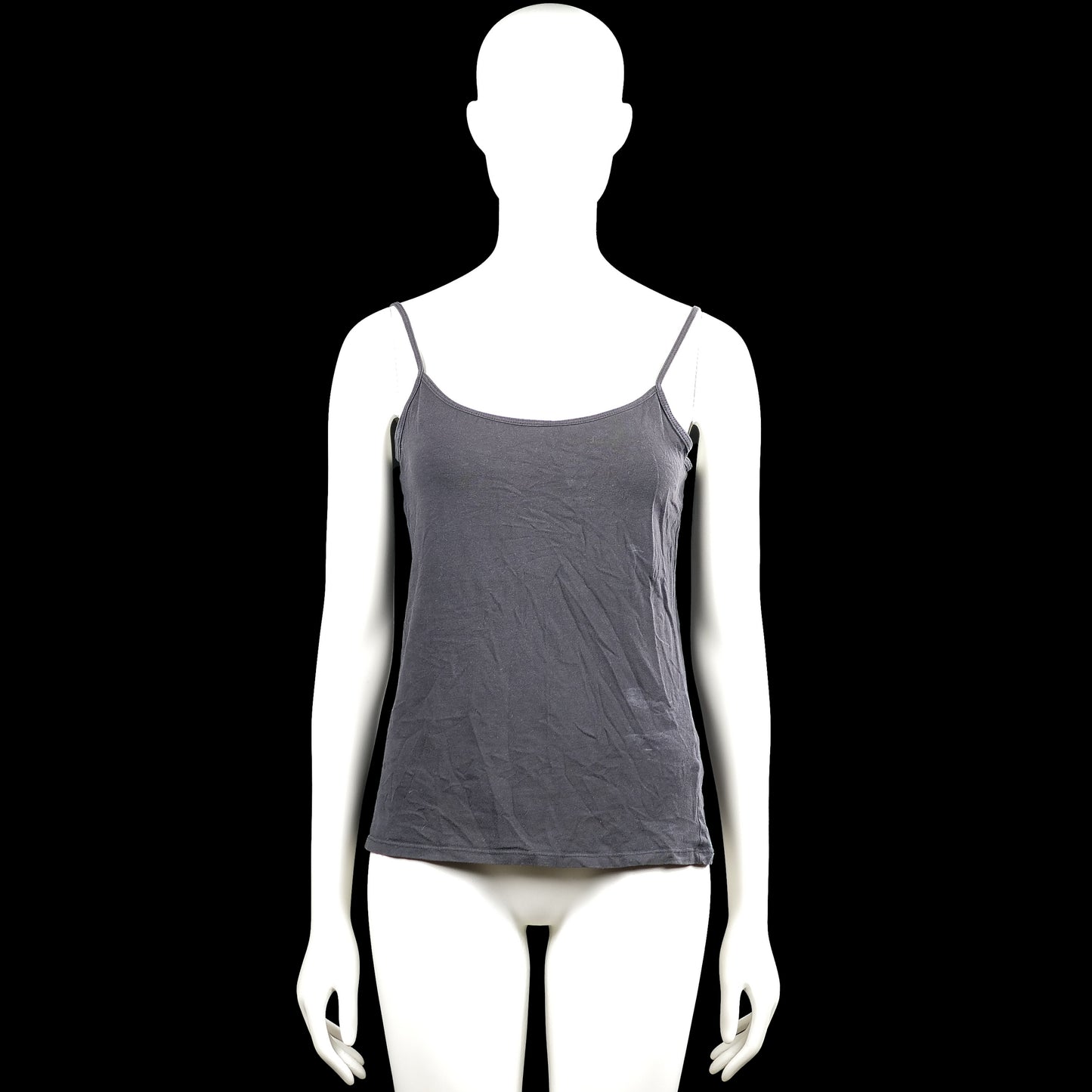 Primark - Tank top - Dark Gray - Size M - Dark gray solid camisole with thin adjustable shoulder straps and a scoop neckline. Features a straight hem.