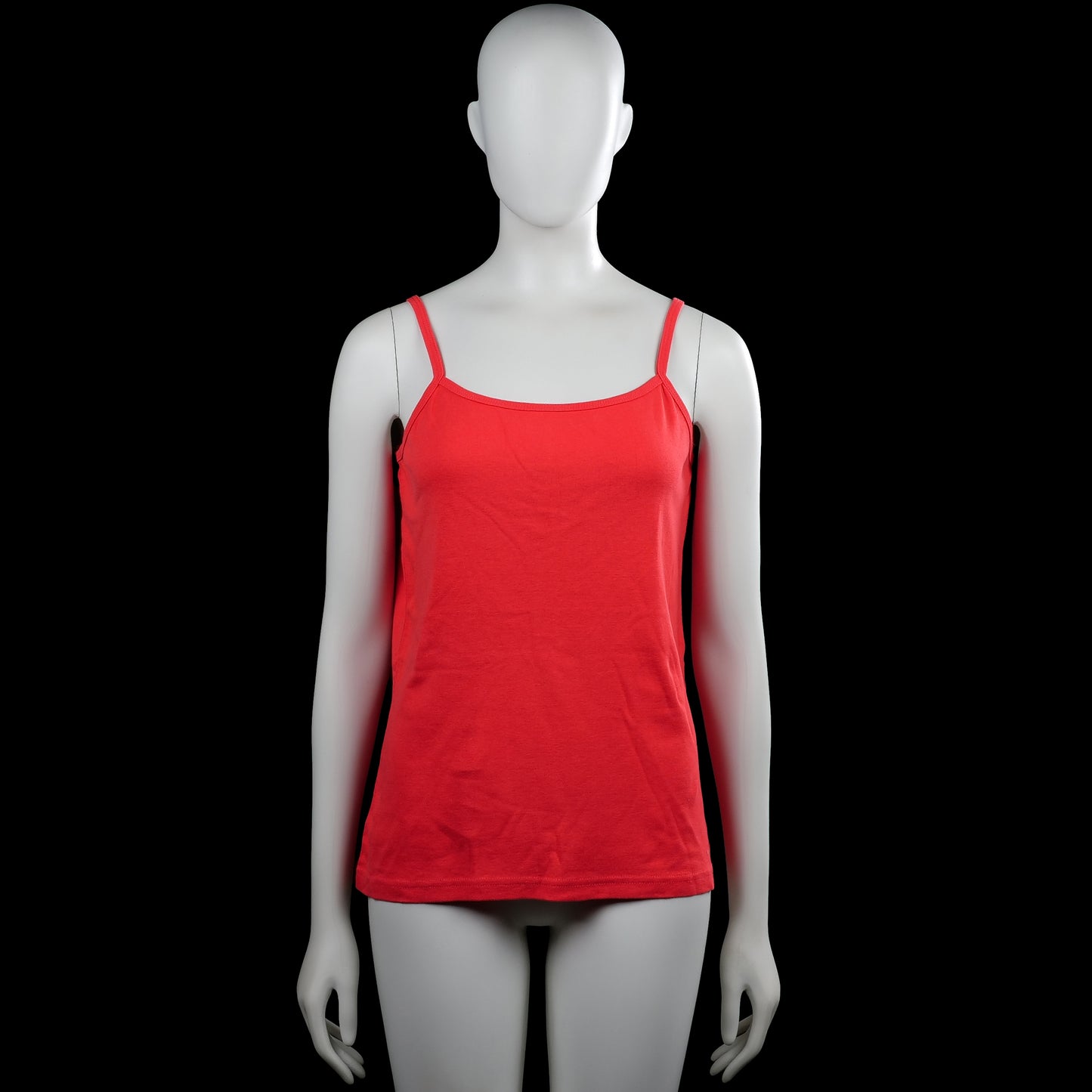 Emonite Emoi - Tank top - Red - Size M - Red solid spaghetti-strap top with a scoop neckline and straight hem. No visible closures or pockets.