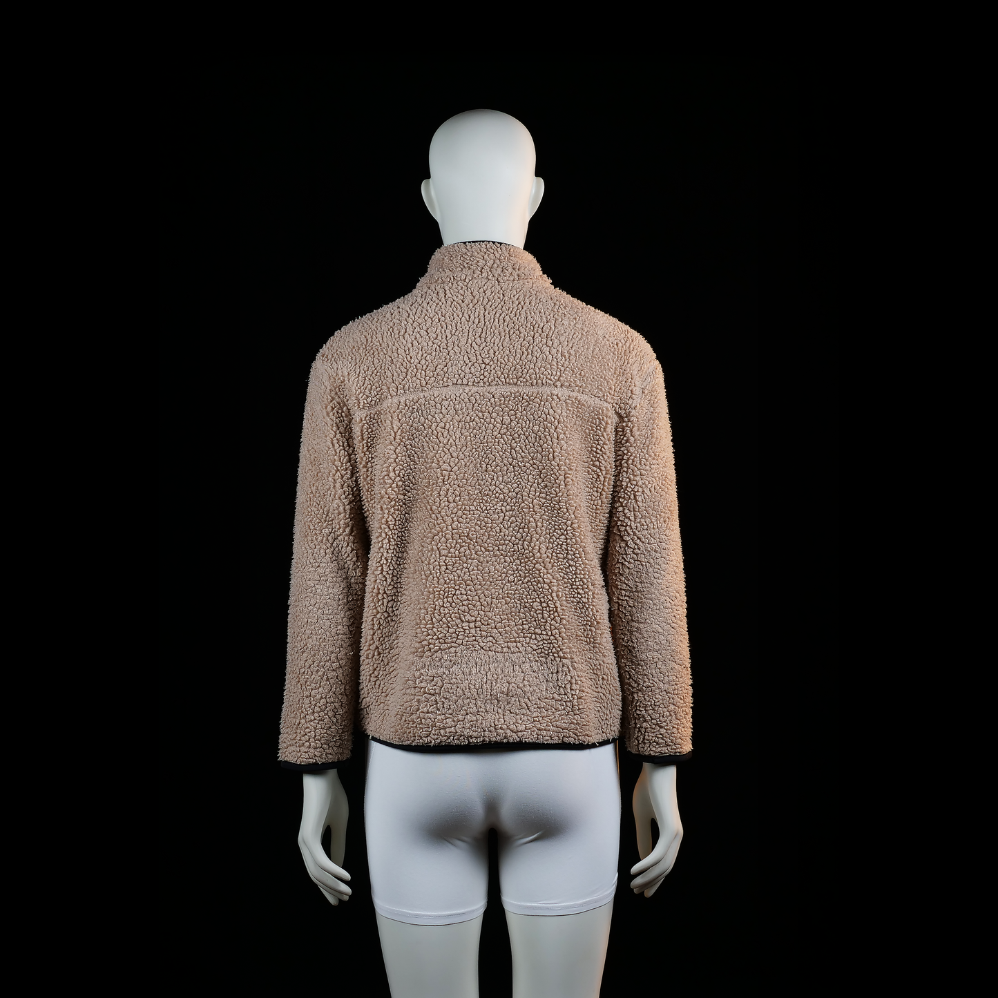 Fleece jacket - Camel & Black - Size S