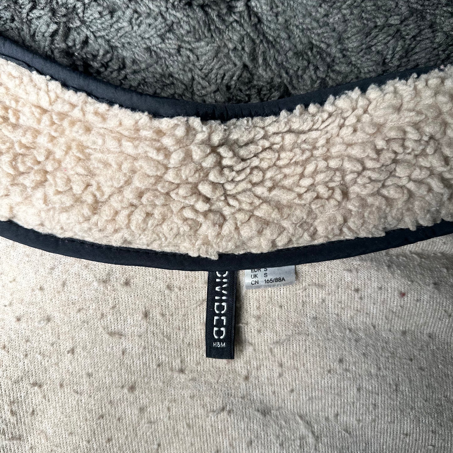 Fleece jacket - Camel & Black - Size S
