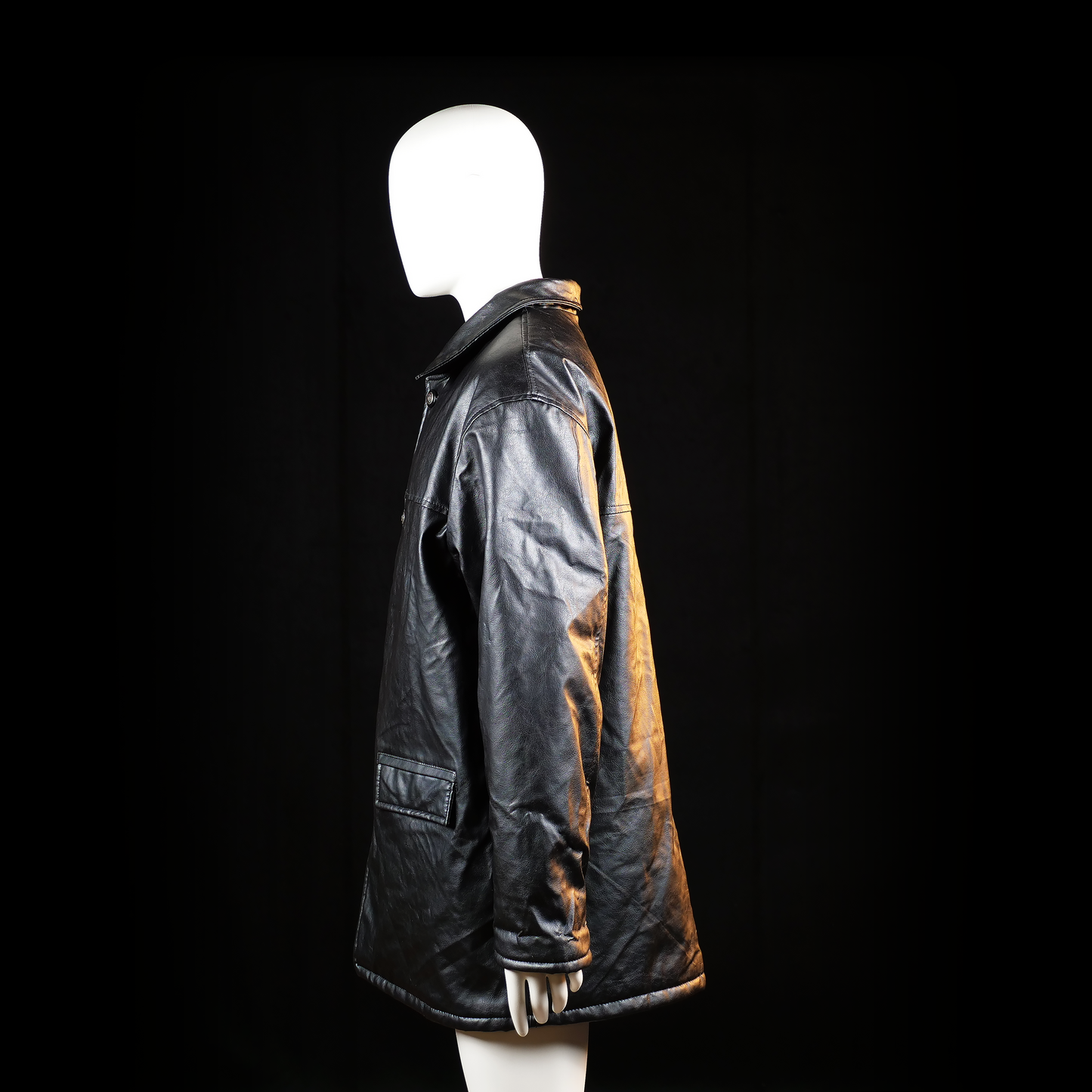 Leather jacket - Black - Size XXL