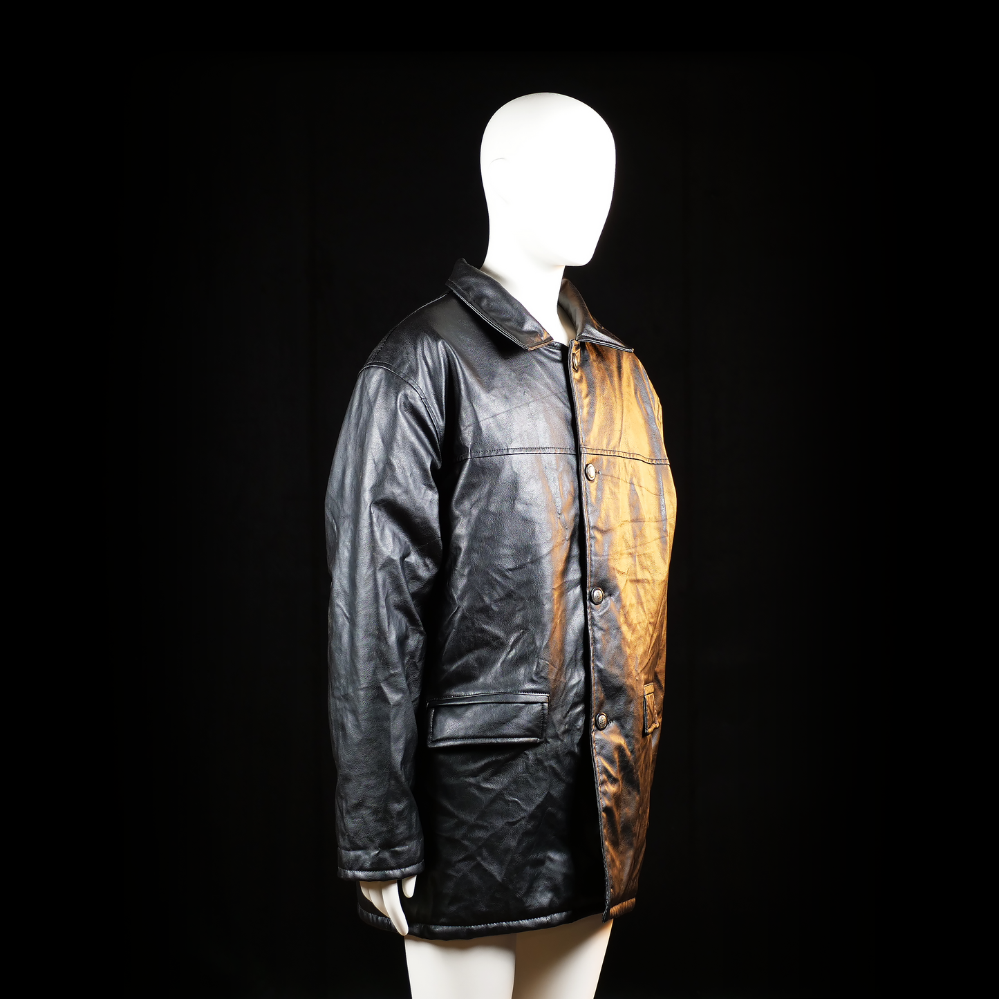 Leather jacket - Black - Size XXL