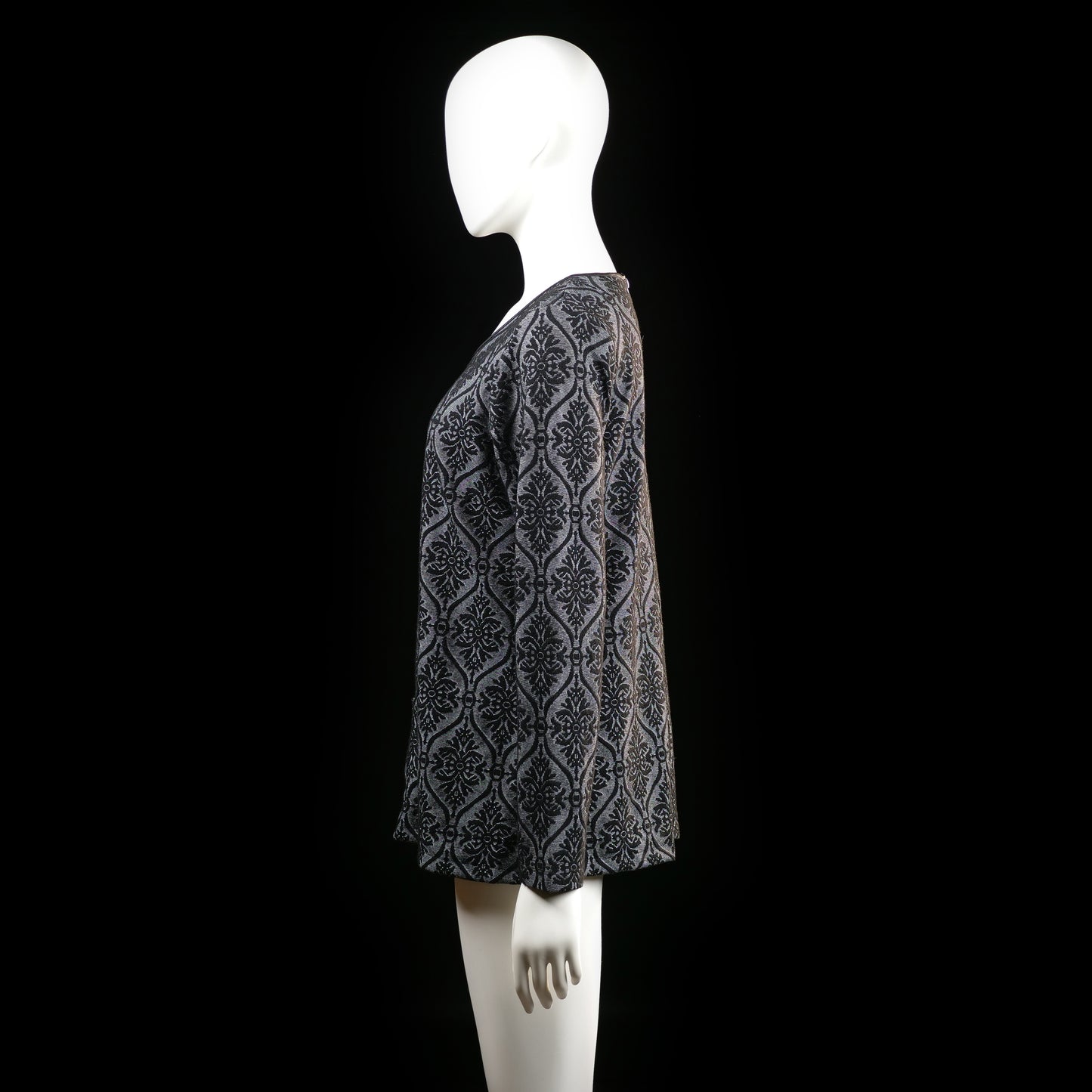 Blouse - Gray & Black - Size M