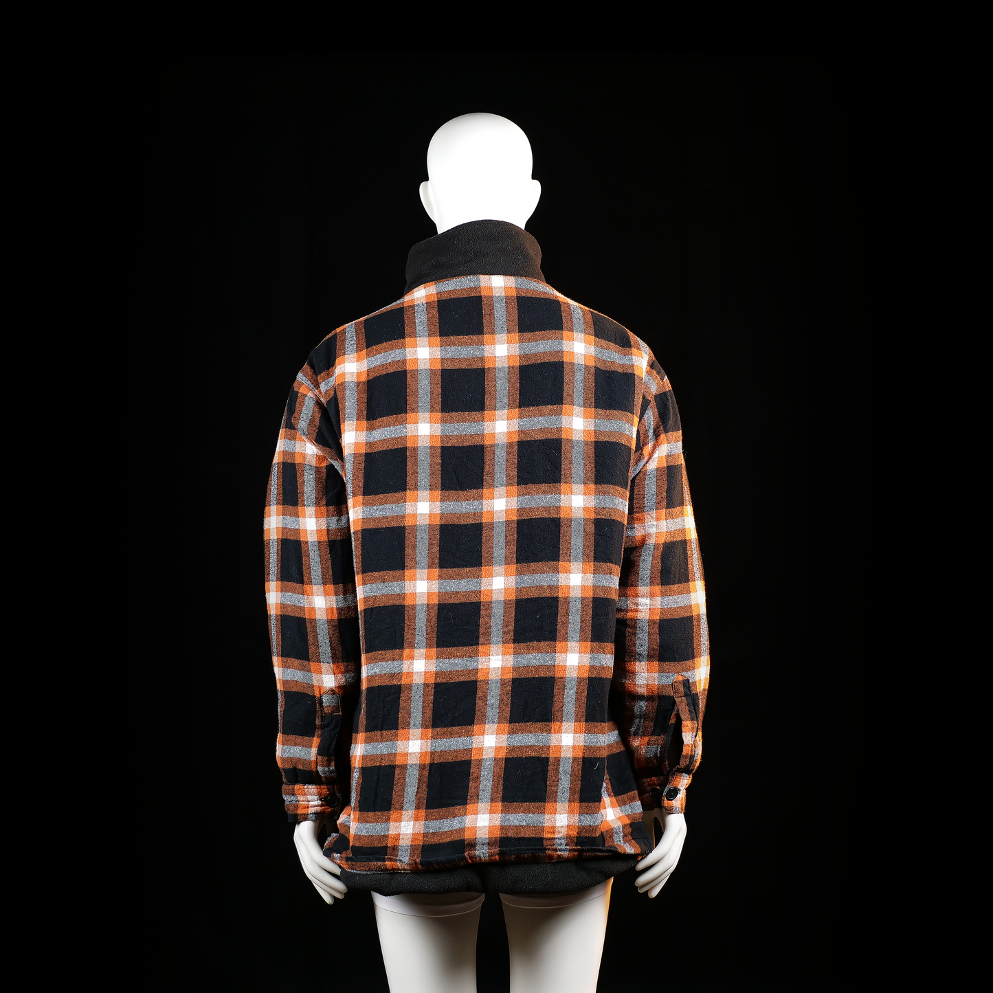 Fleece jacket - Black & Orange - Size 4XL