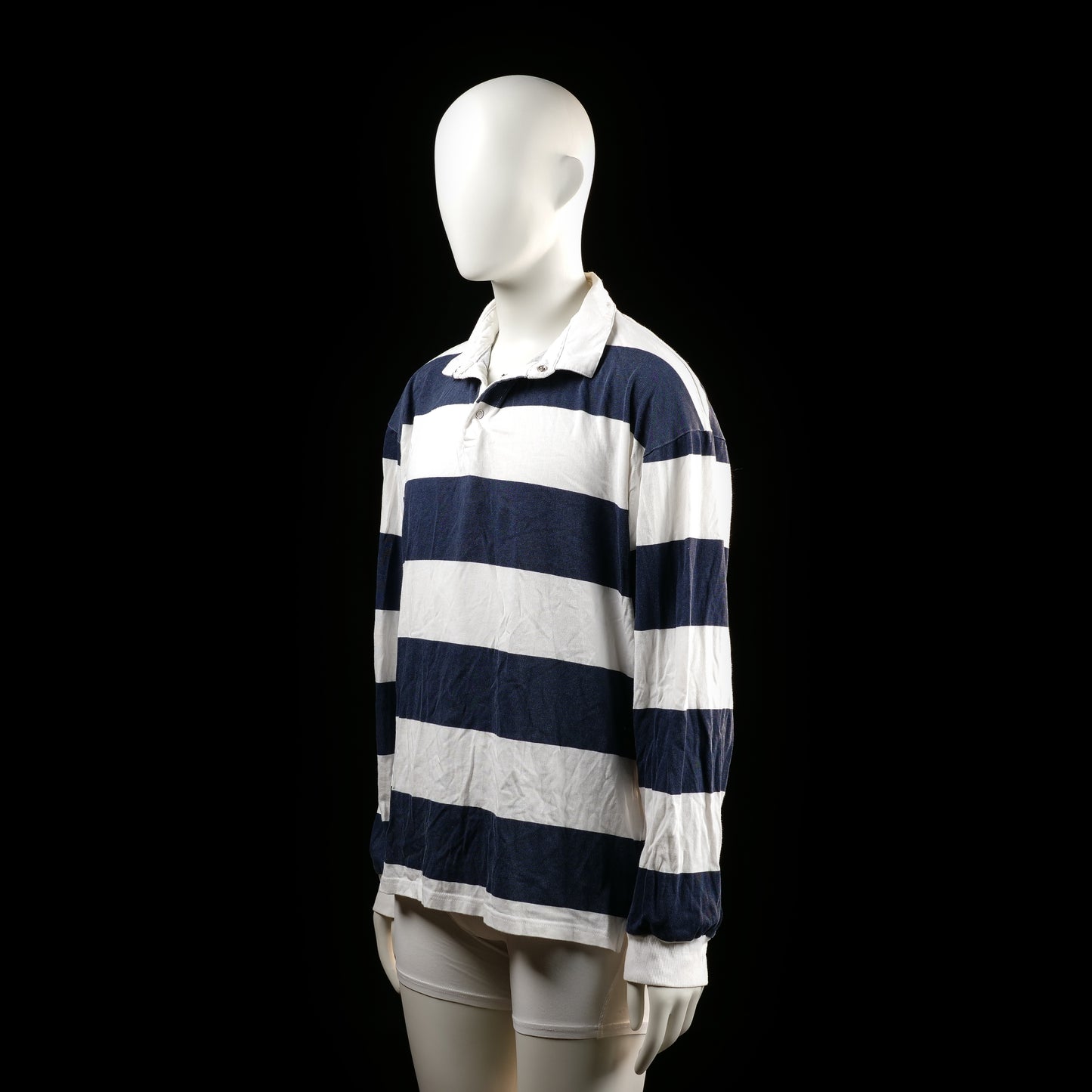 Shirt - White & Navy - Size L