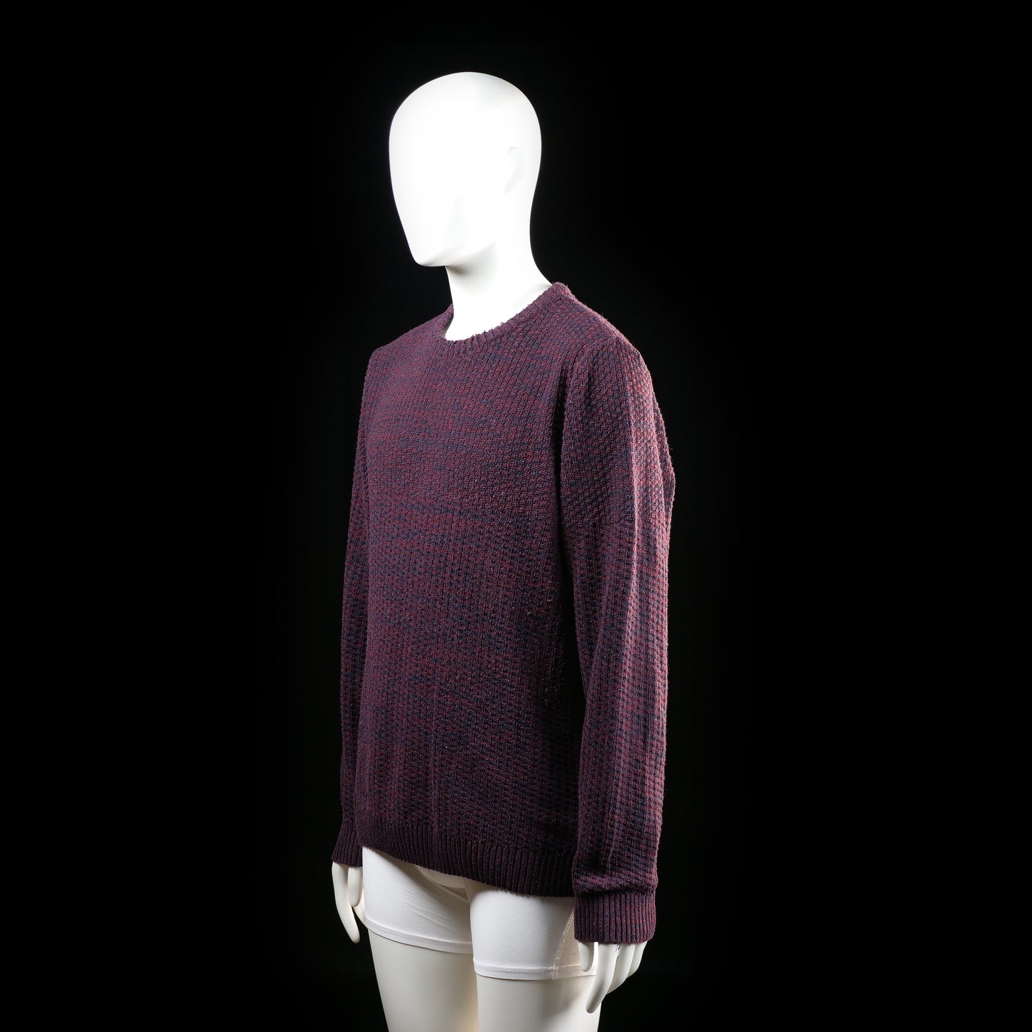 Sweater - Burgundy & Navy - Size L