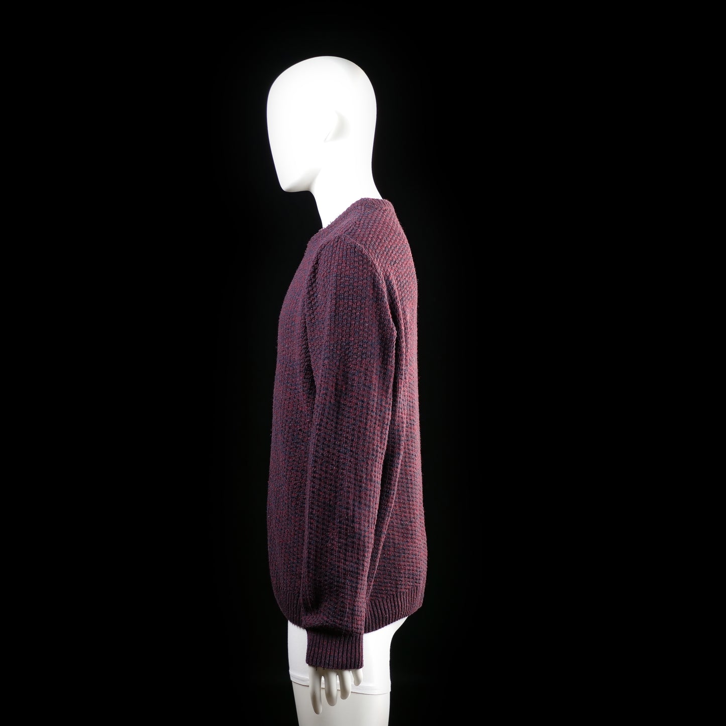 Sweater - Burgundy & Navy - Size L