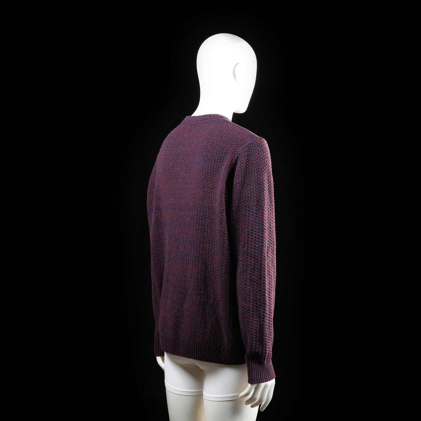 Sweater - Burgundy & Navy - Size L